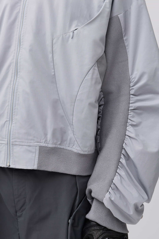 Streamlined Bomber Jacket - Gray