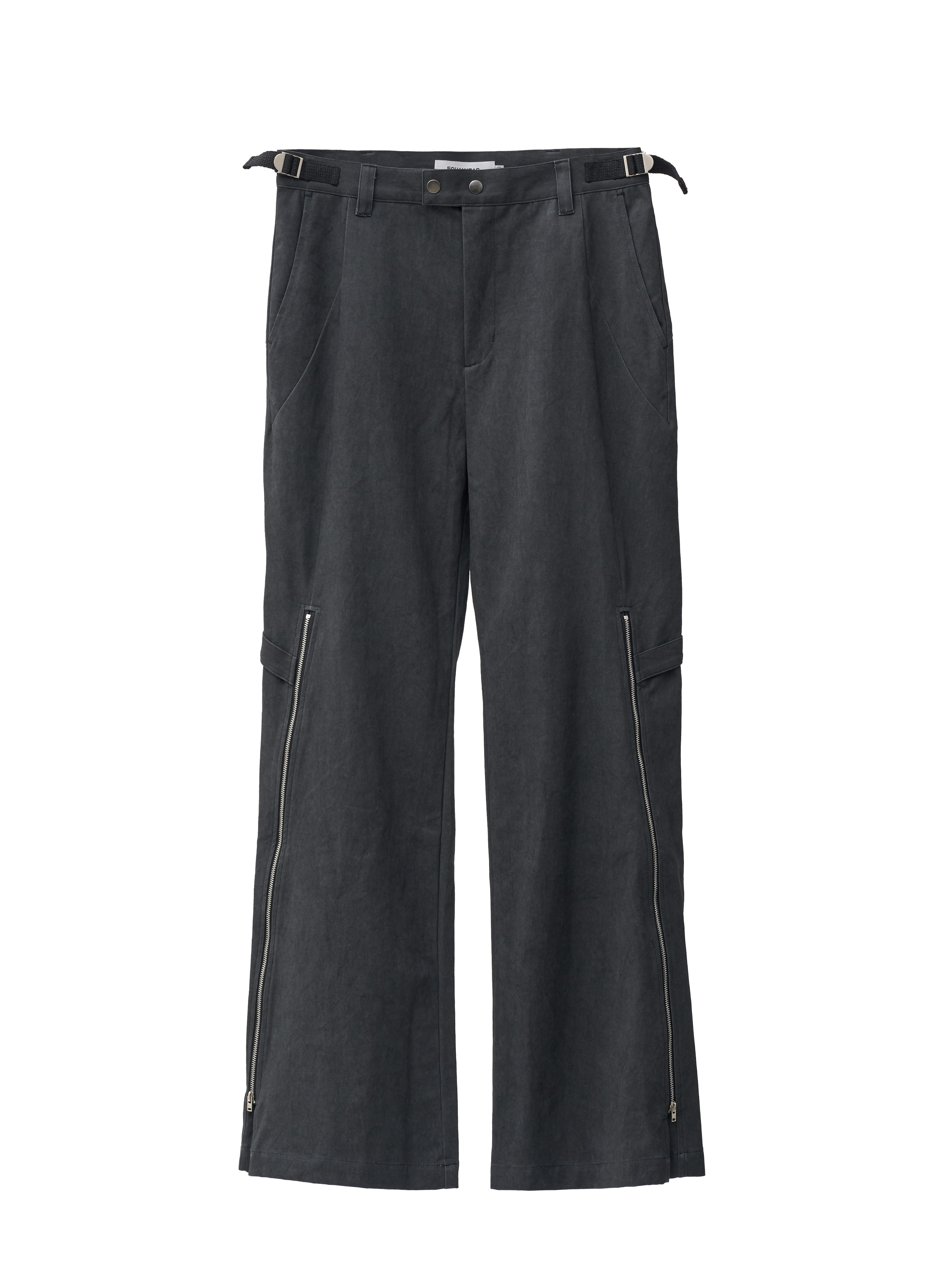 Rift Zip Flared Pants - Gray