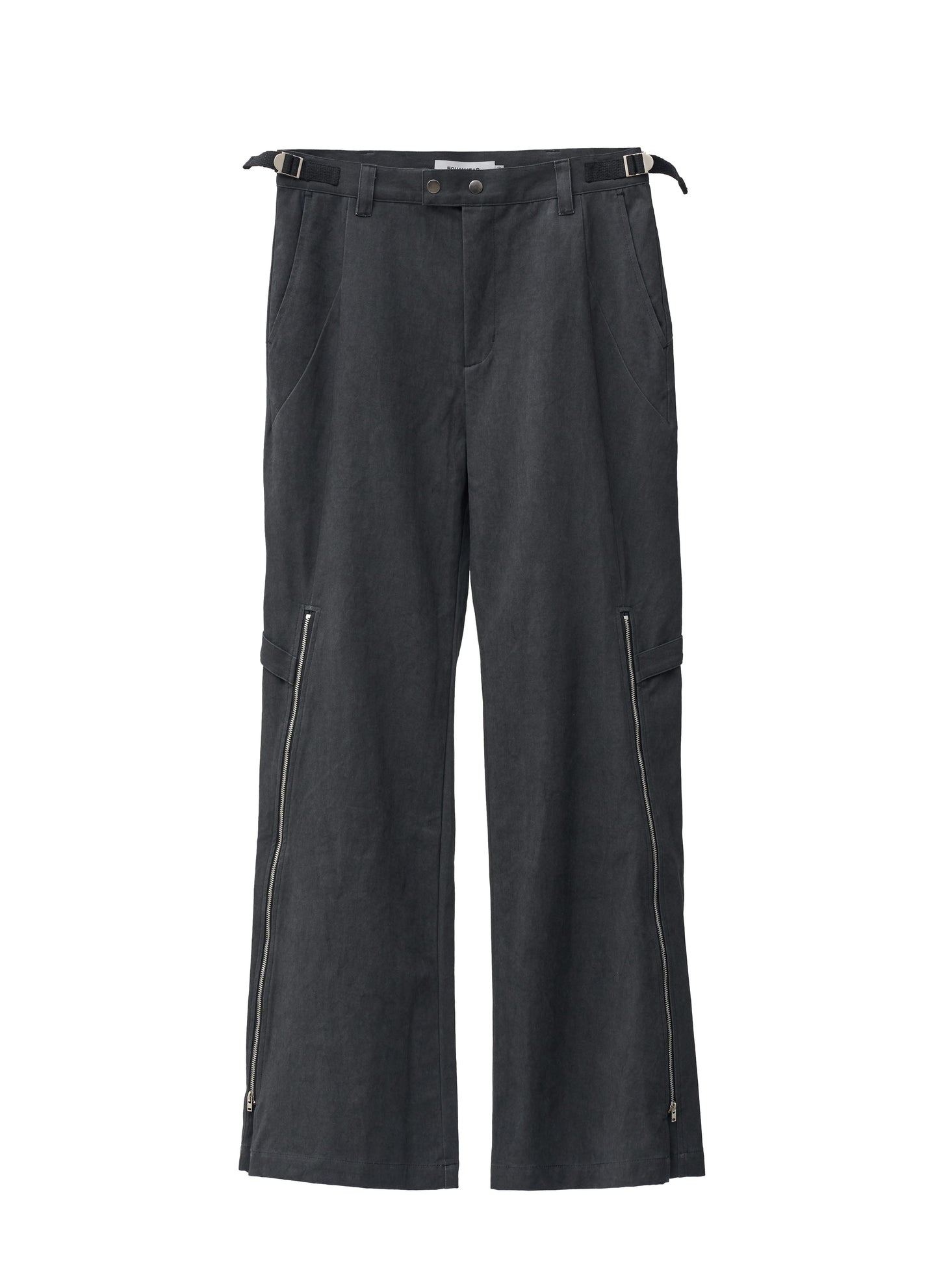 Rift Zip Flared Pants - Gray