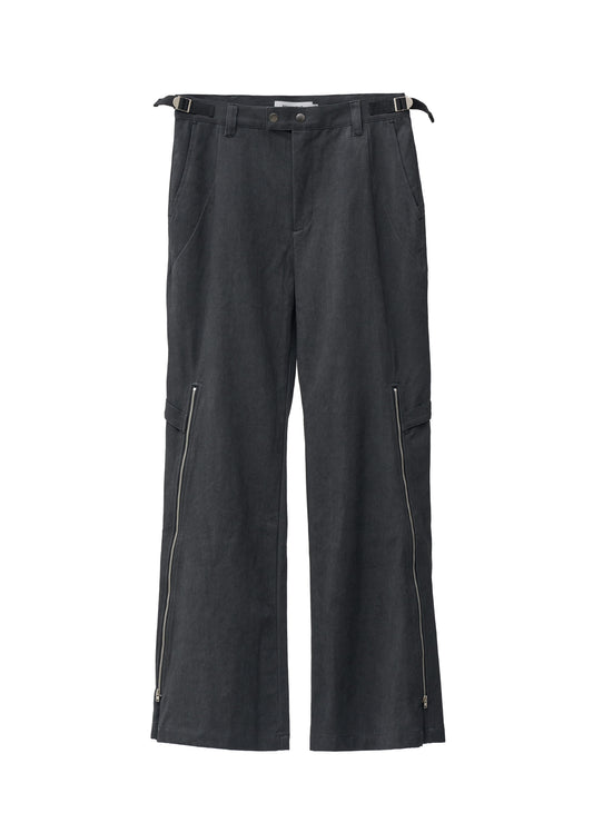 Rift Zip Flared Pants - Gray