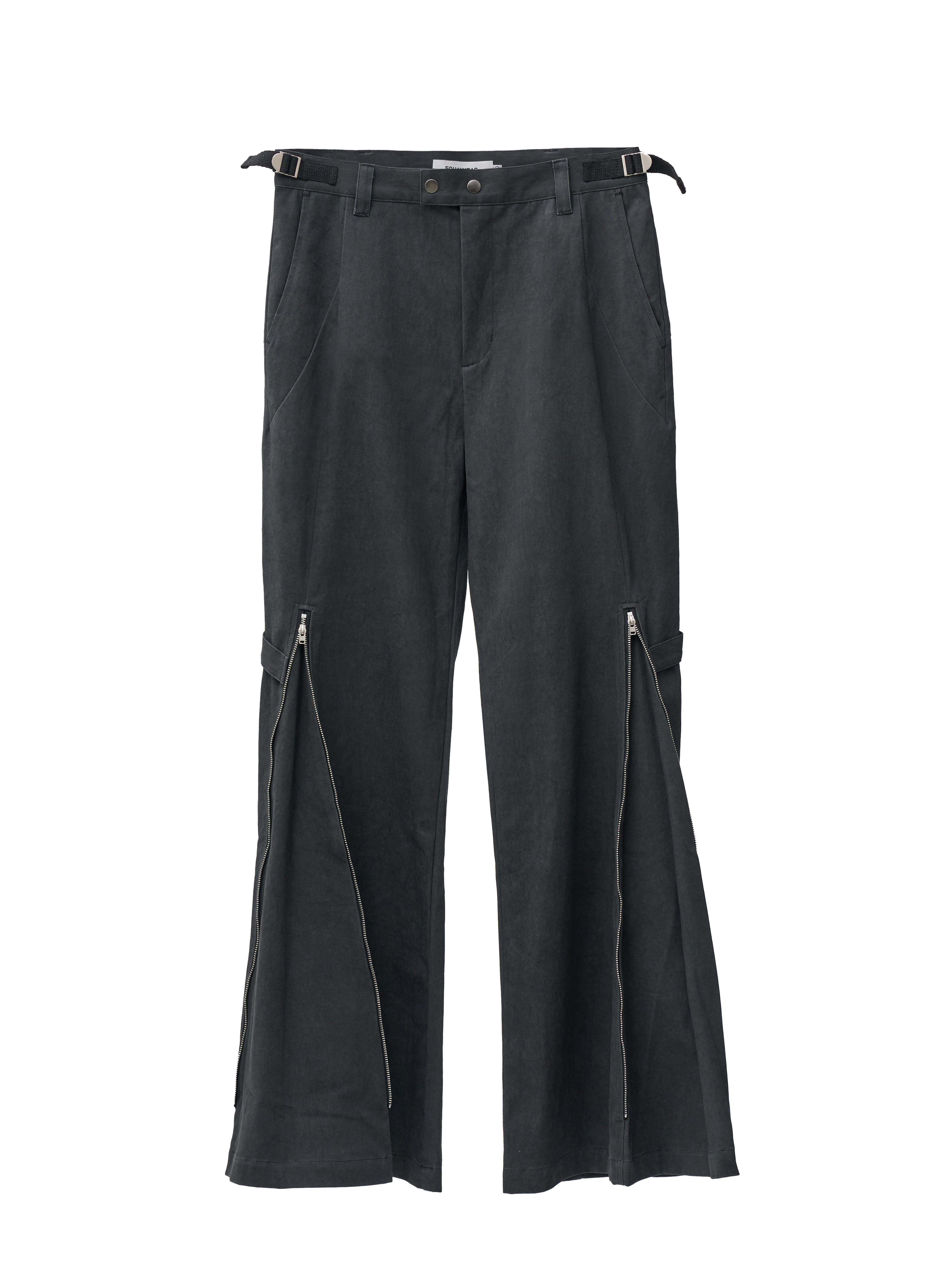 Rift Zip Flared Pants - Gray