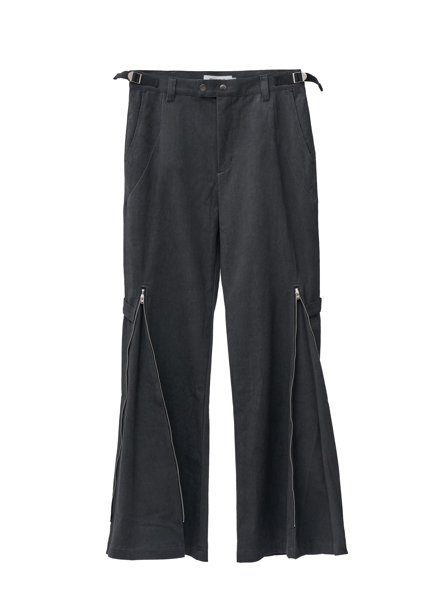 Rift Zip Flared Pants - Gray