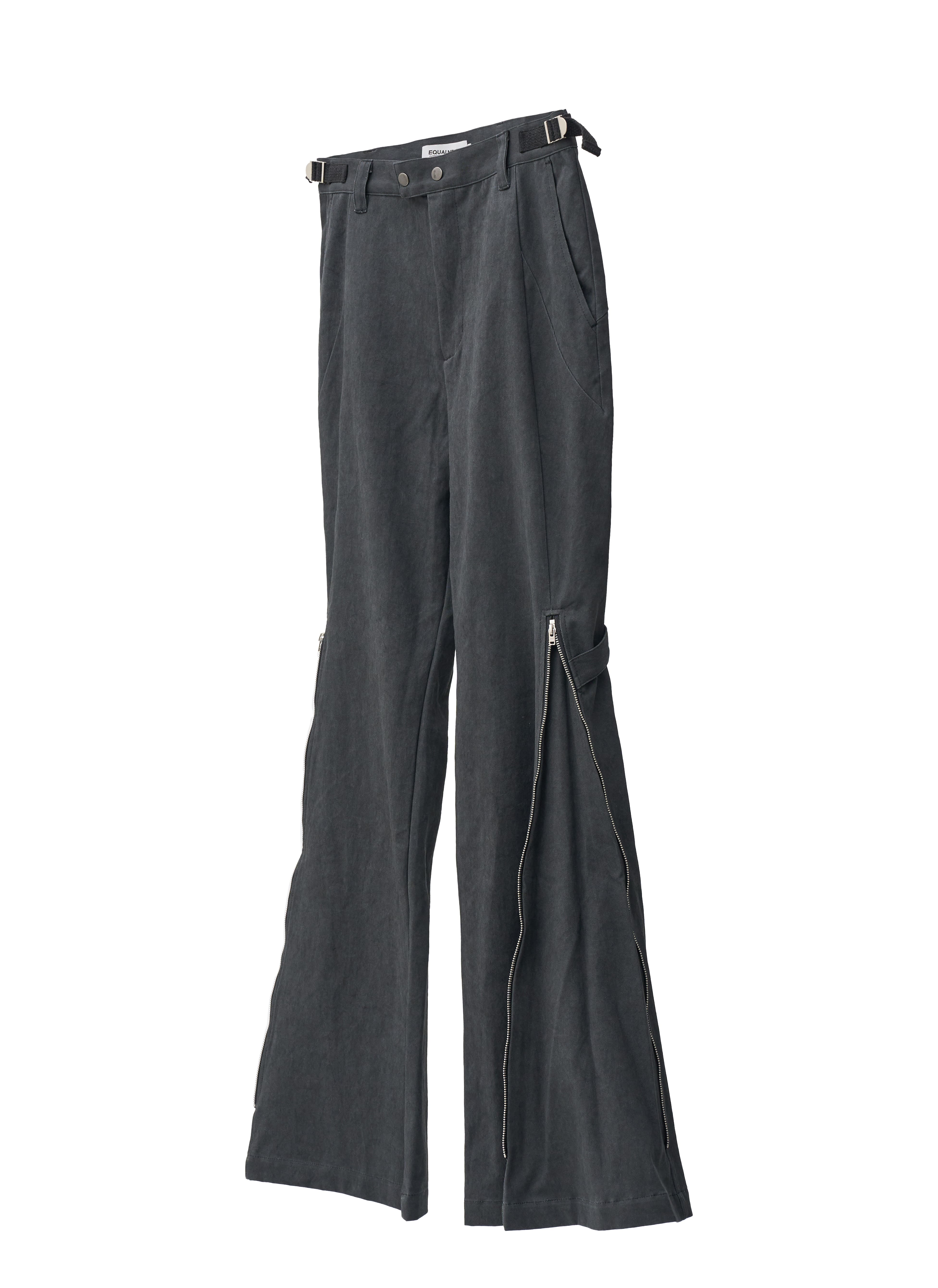 Rift Zip Flared Pants - Gray