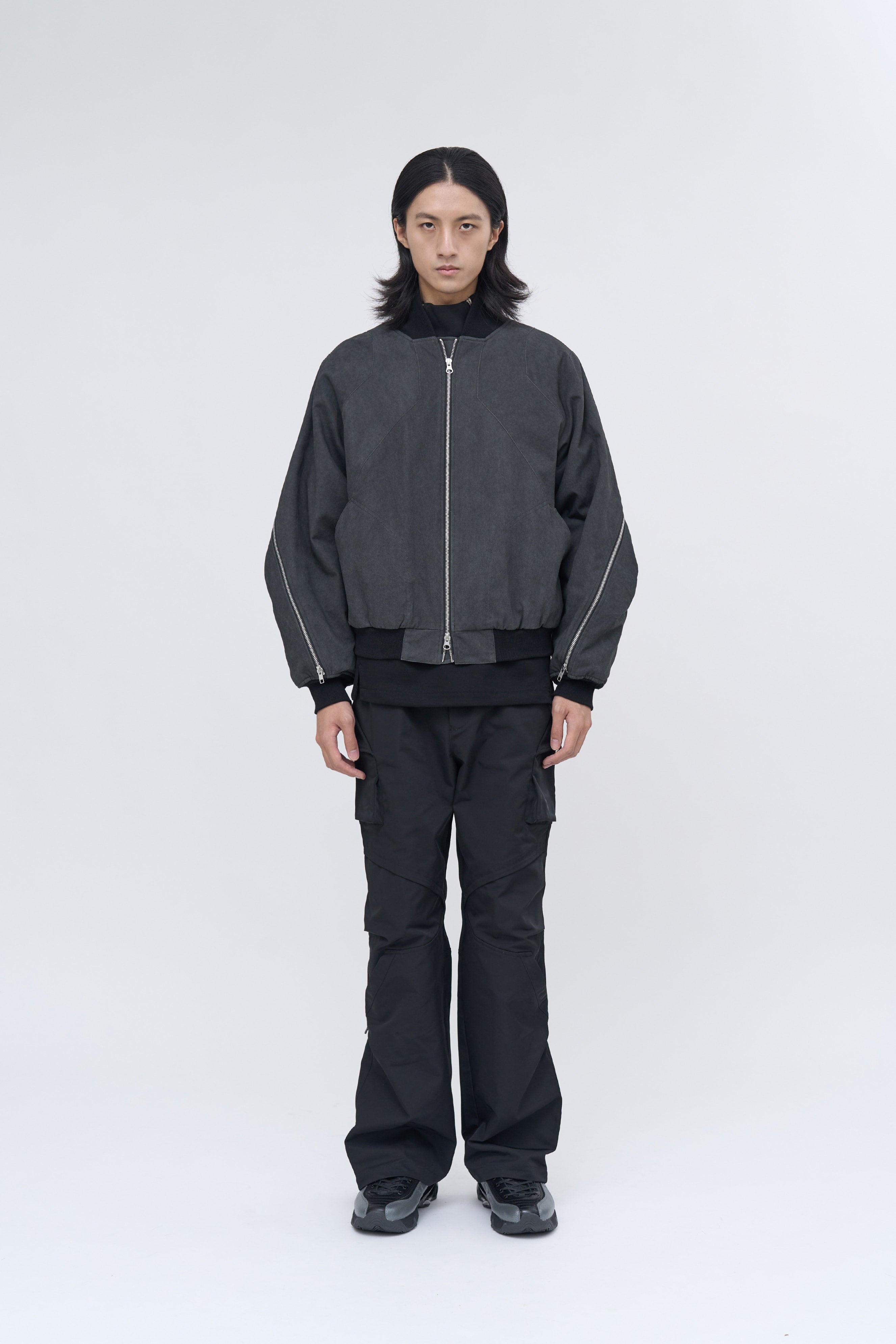Rift Zip Bomber Jacket - Gray