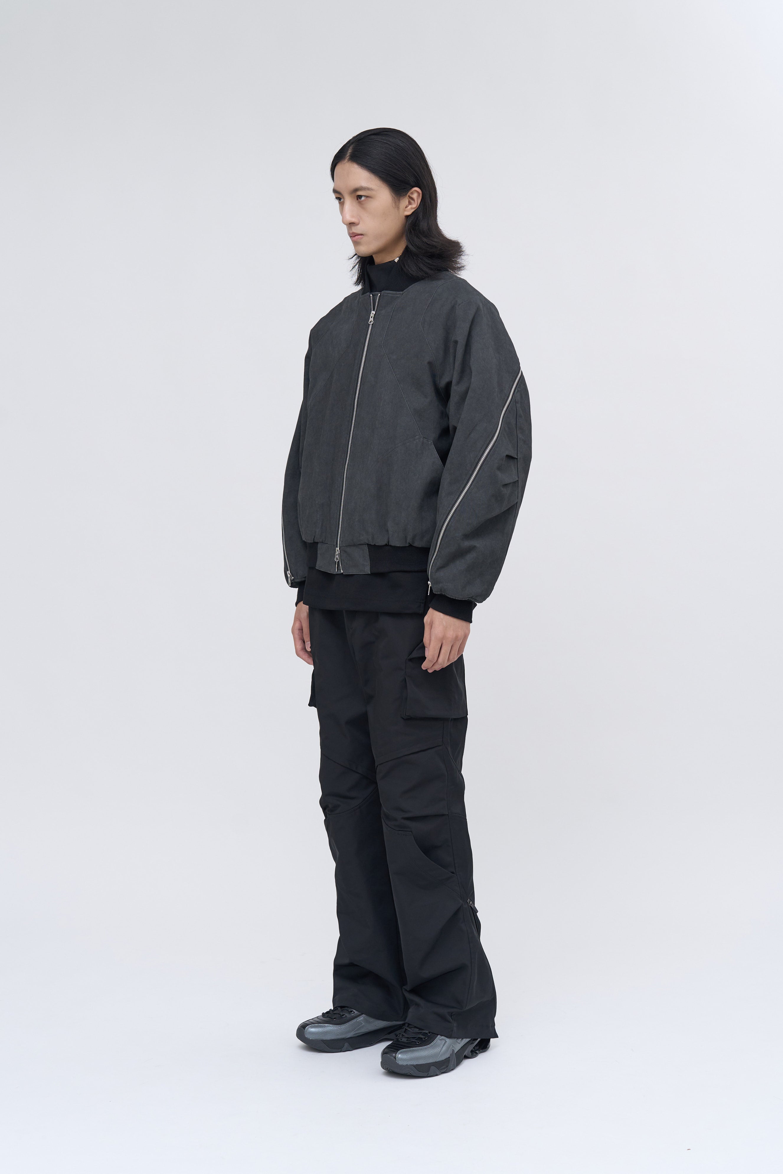 Rift Zip Bomber Jacket - Gray