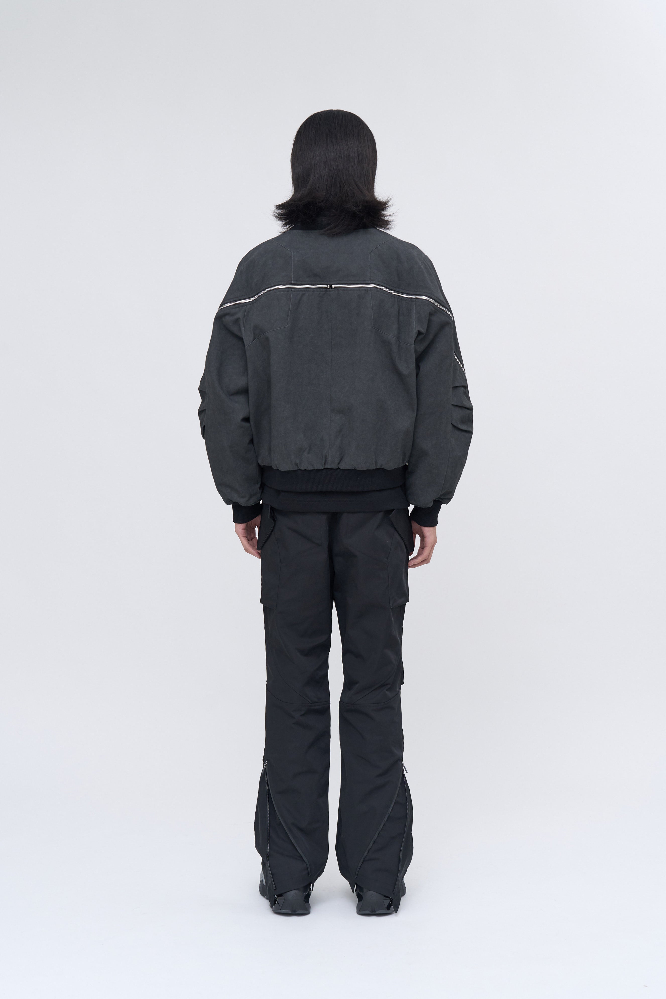 Rift Zip Bomber Jacket - Gray