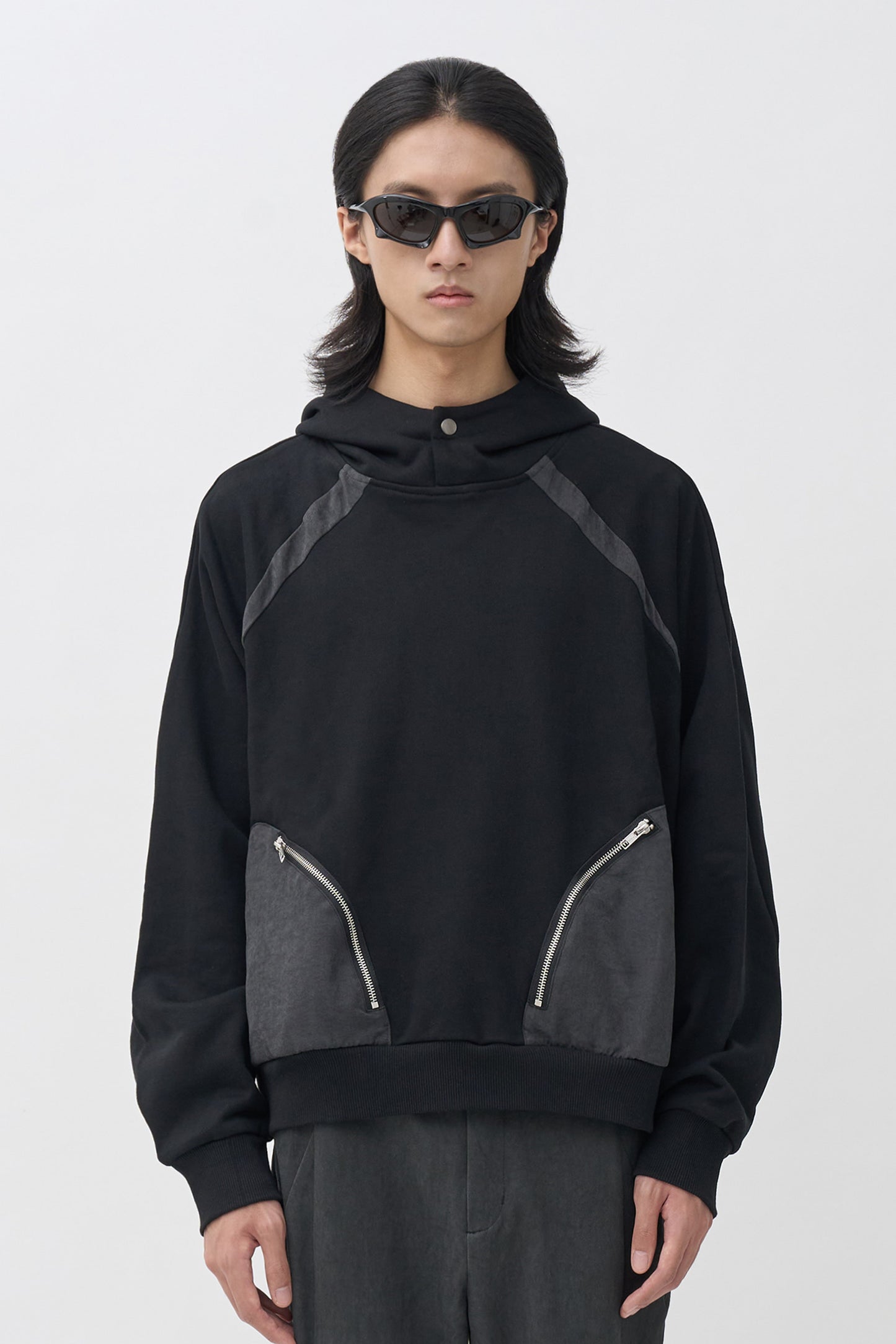 Rift Zip Pocket Hoodie - Black
