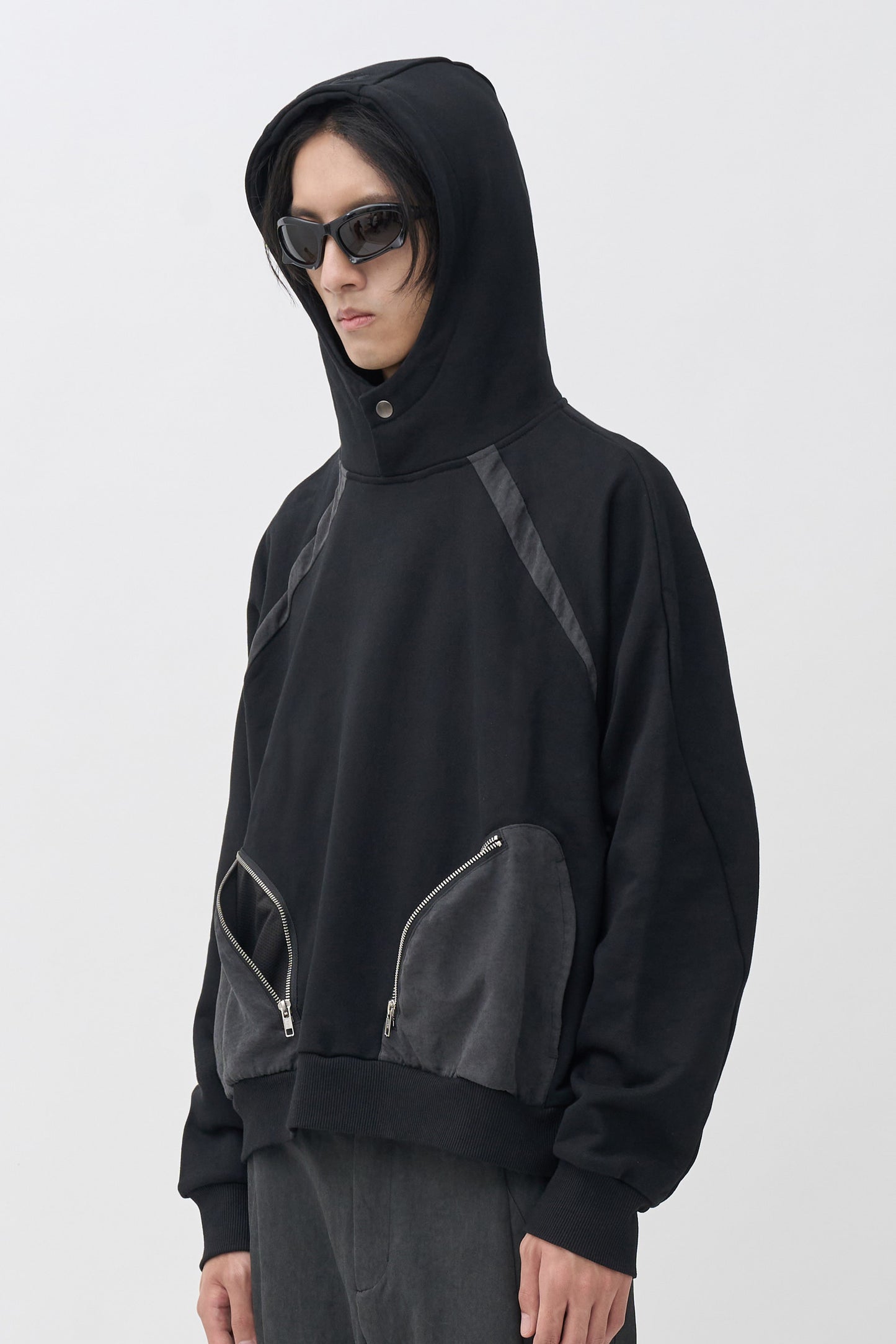 Rift Zip Pocket Hoodie - Black