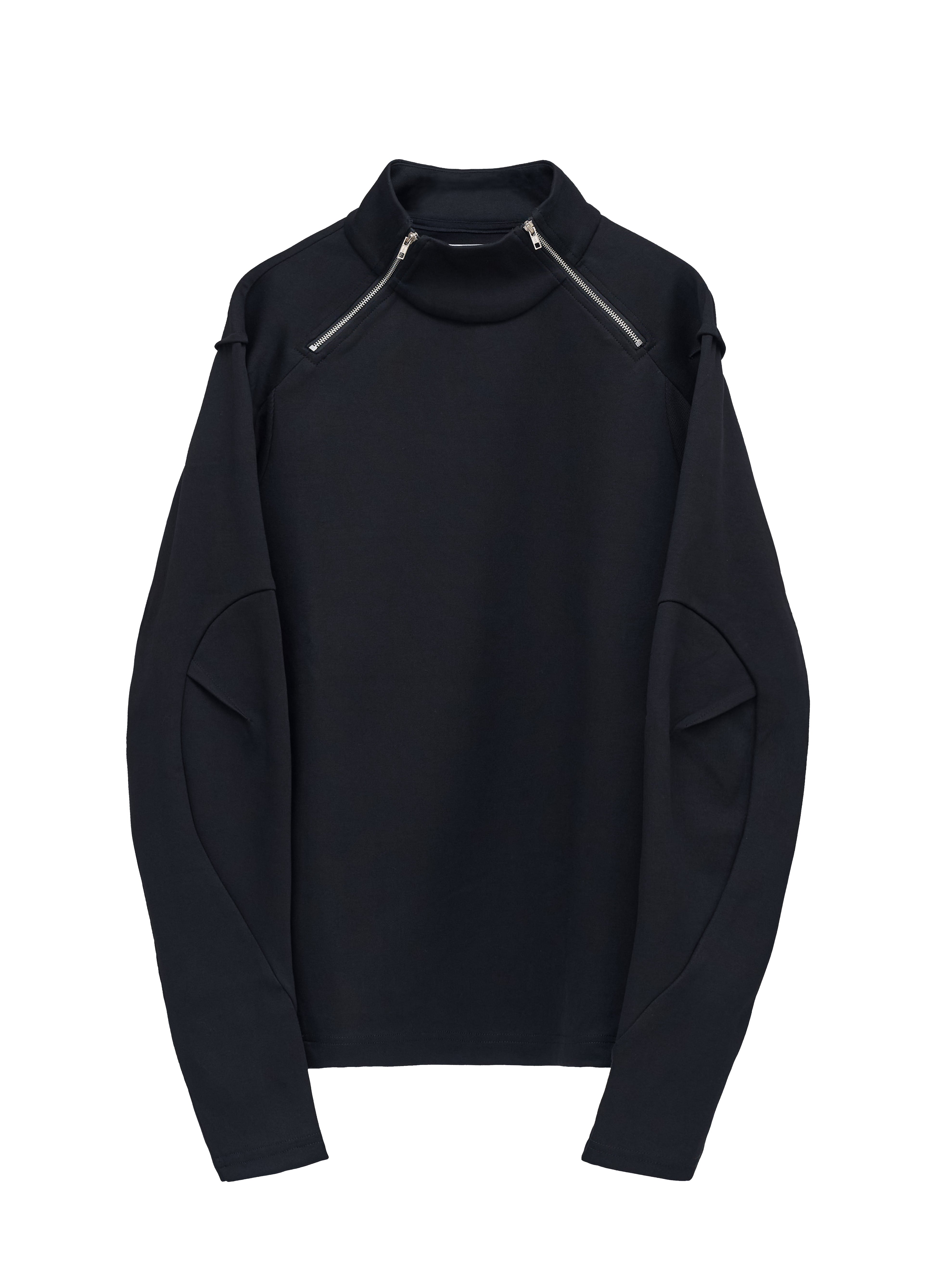 Rift Zip T-neck - Black