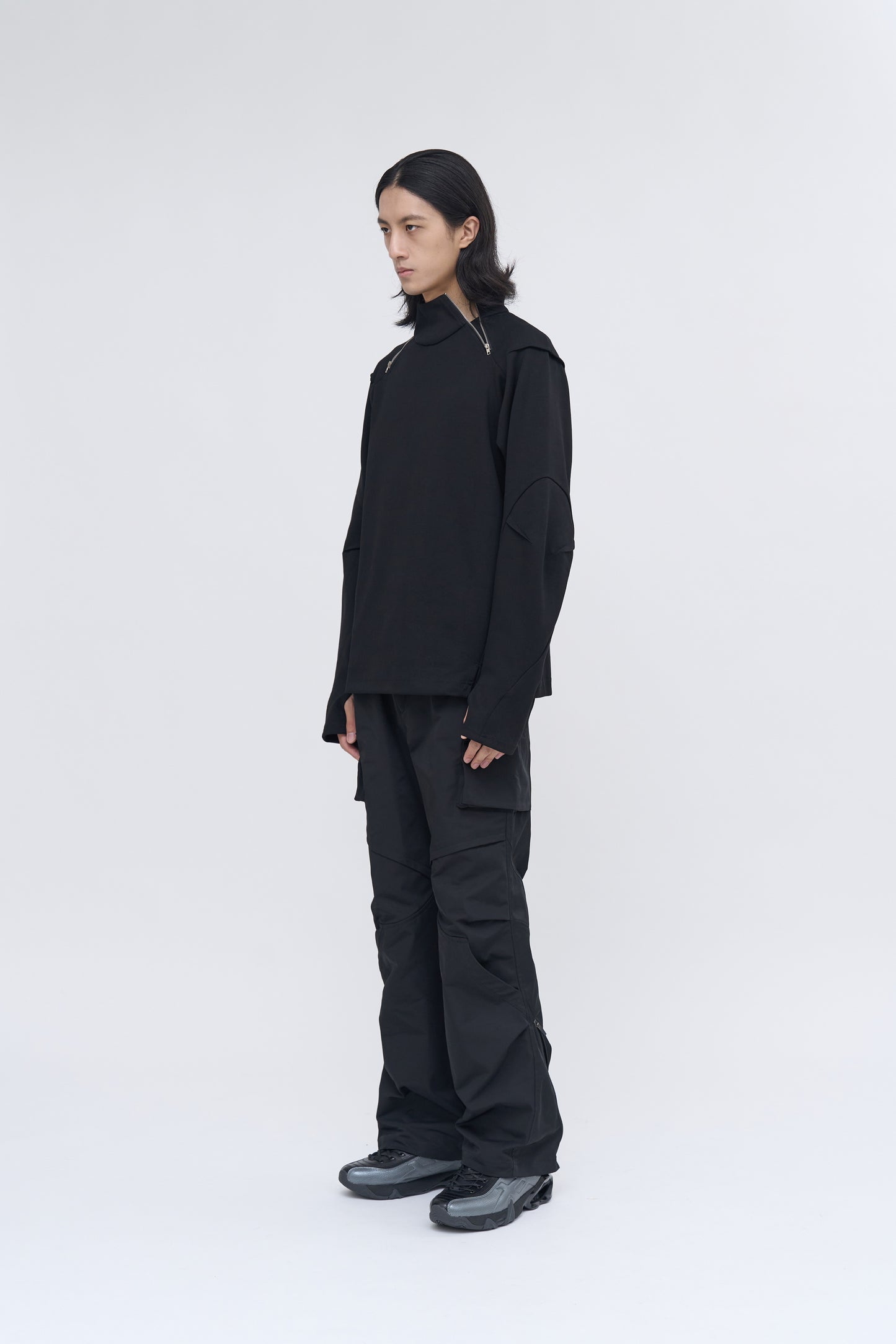 Rift Zip T-neck - Black