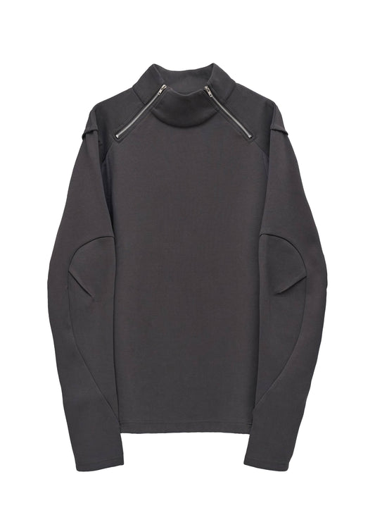 Rift Zip T-neck - Gray