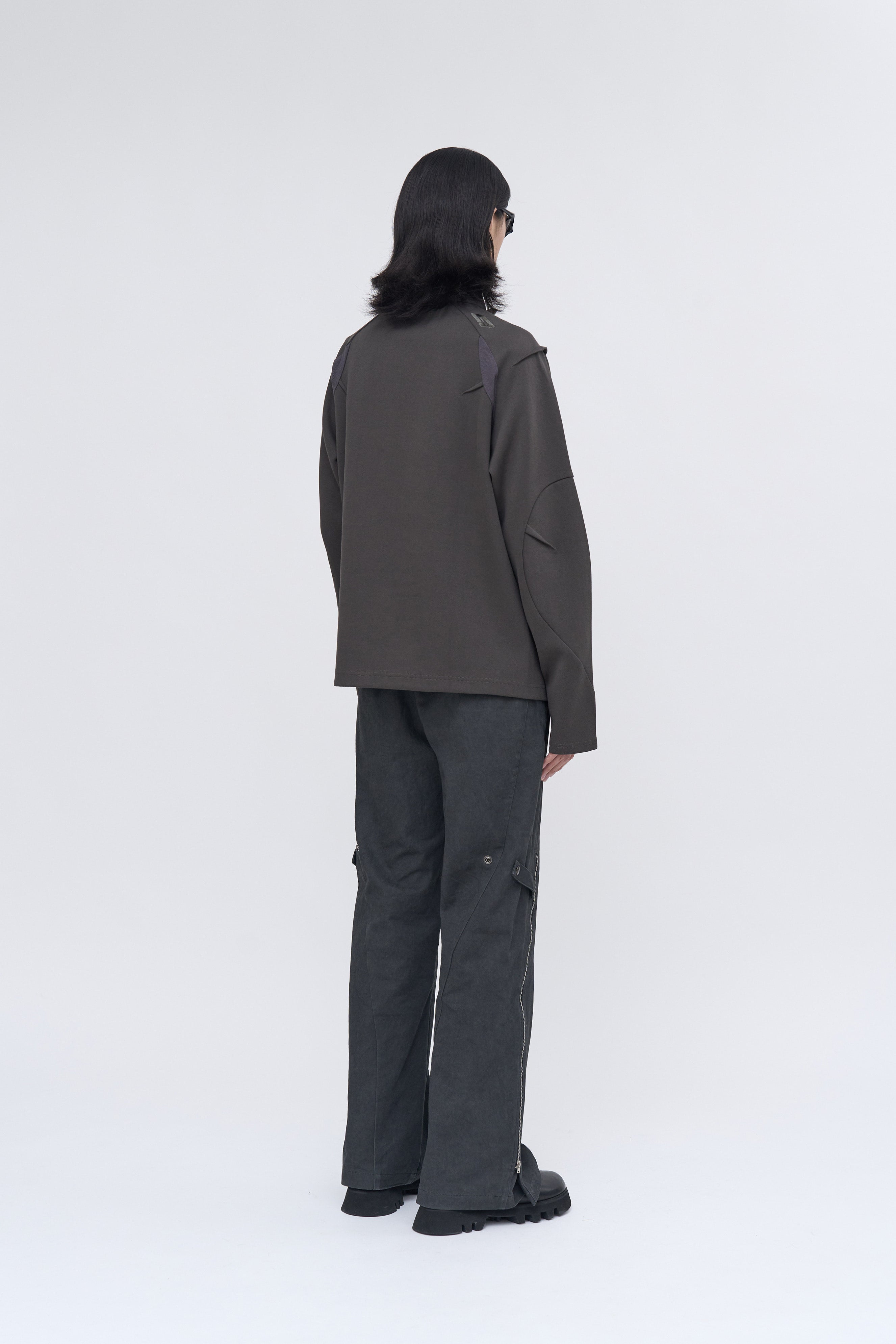 Rift Zip T-neck - Gray