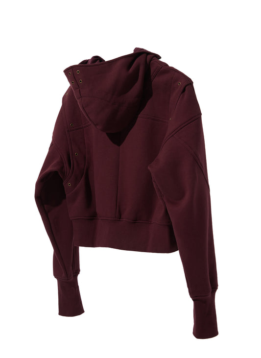 Wiz Zip Hoodie - Burgundy