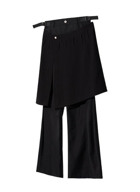 Ammo Belt Flared Pants - Black