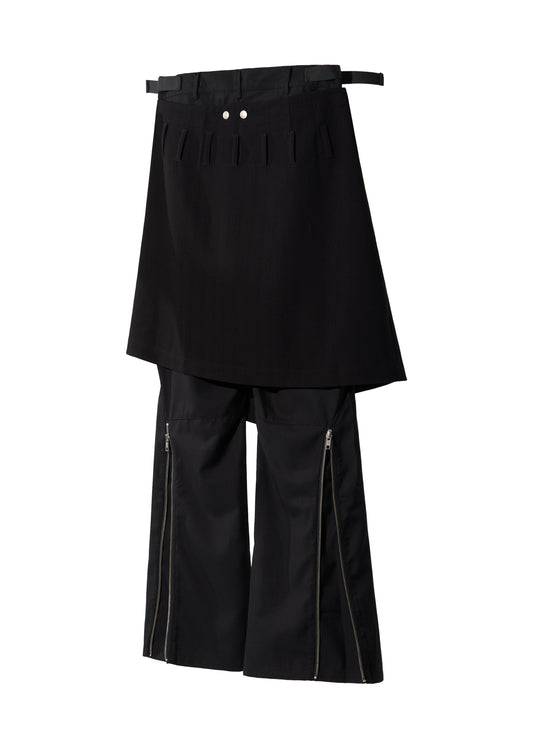 Ammo Belt Flared Pants - Black