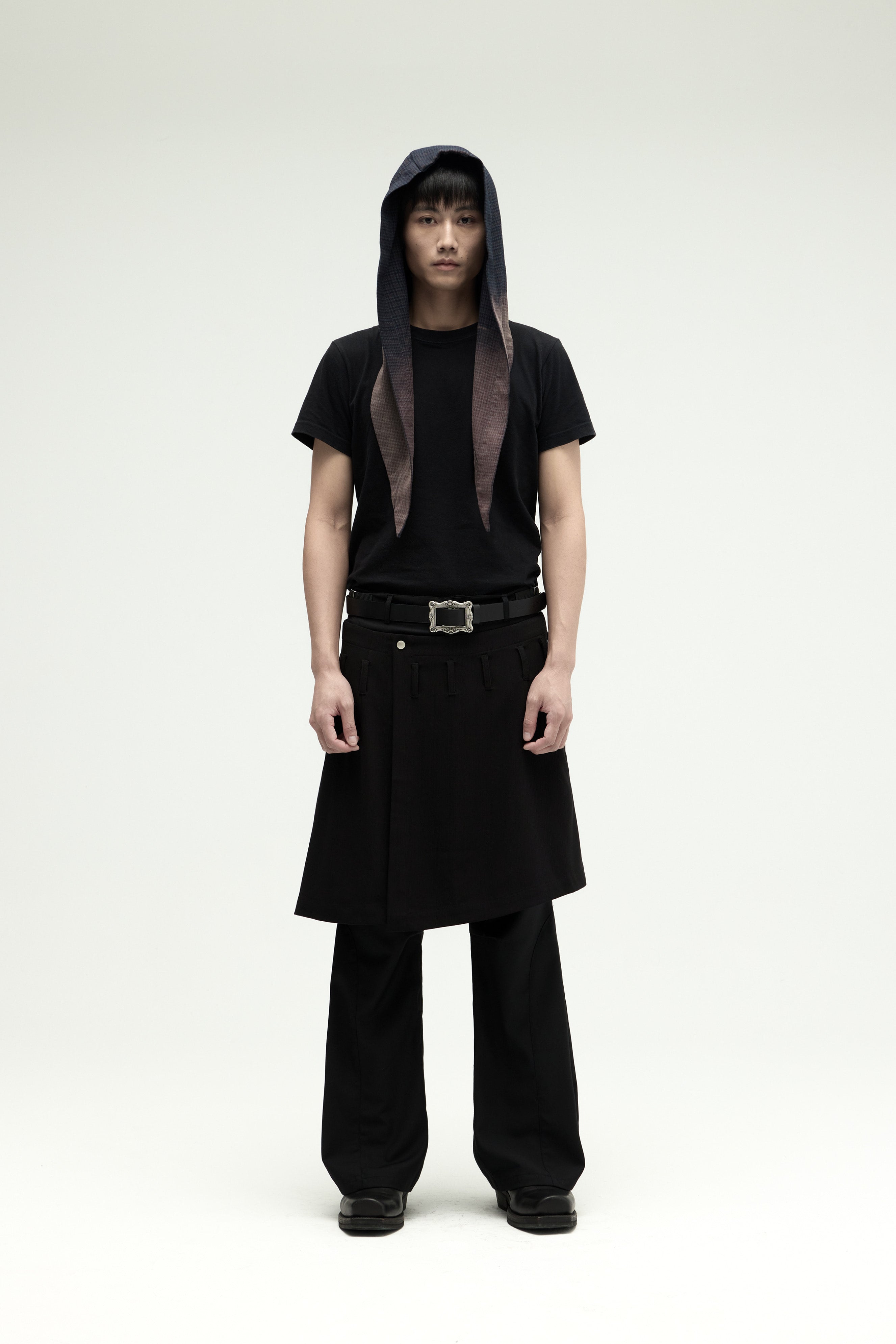 Ammo Belt Flared Pants - Black