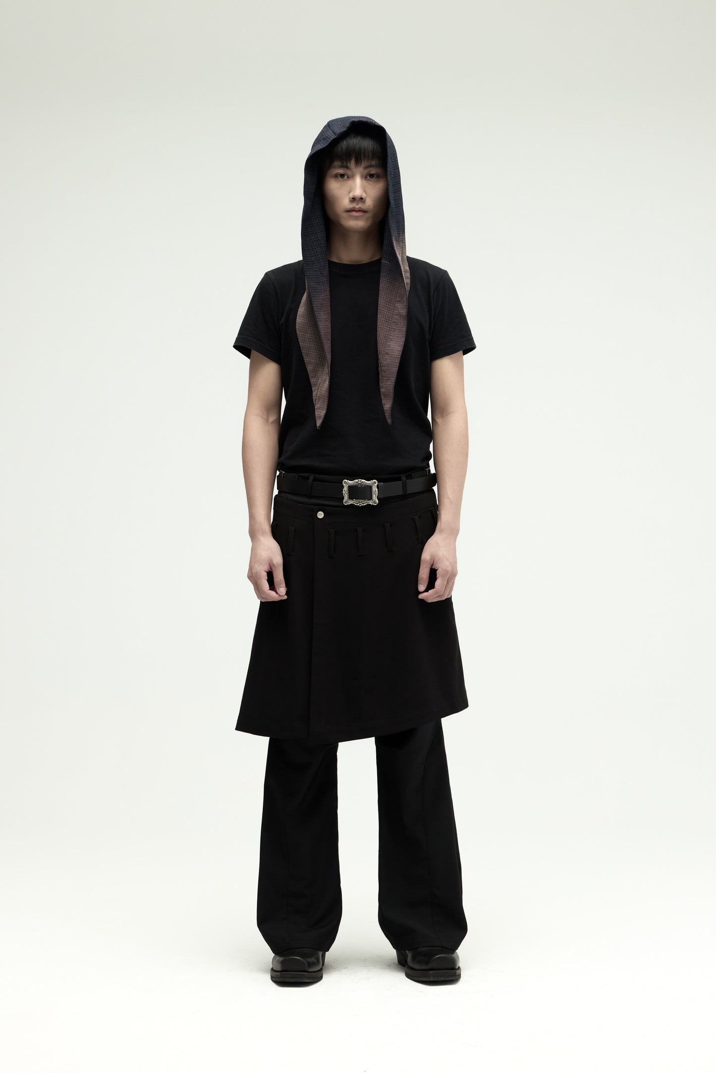 Ammo Belt Flared Pants - Black