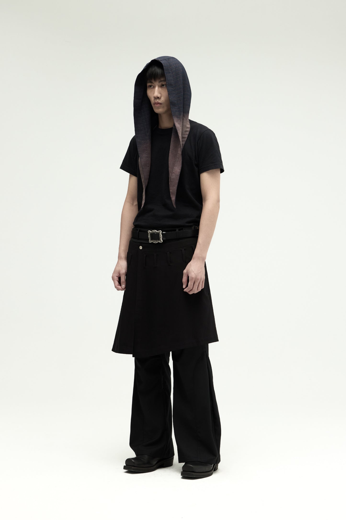 Ammo Belt Flared Pants - Black