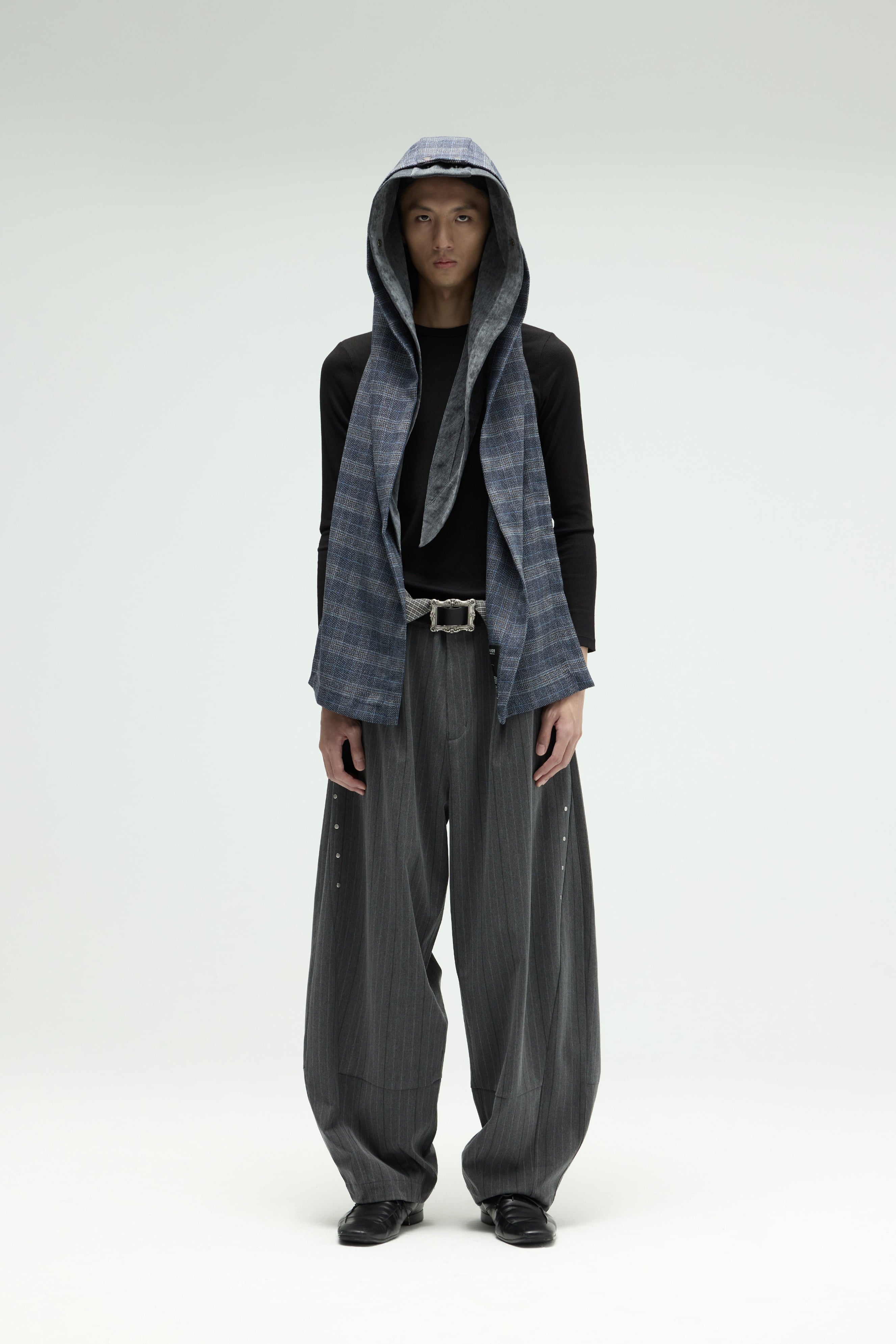 Napkin Scarf - Gray Blue