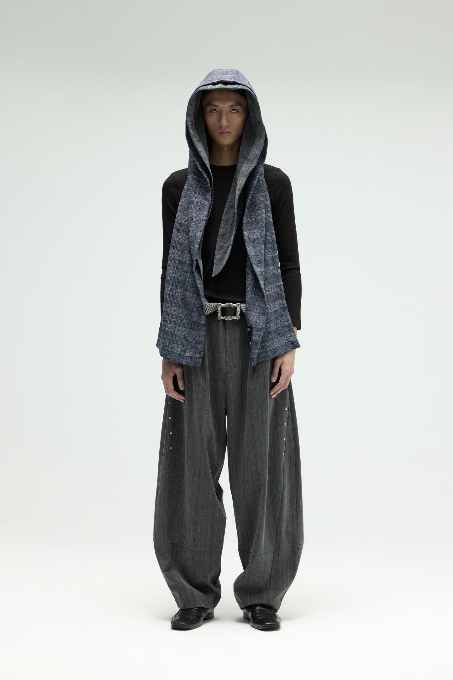 Napkin Scarf - Gray Blue