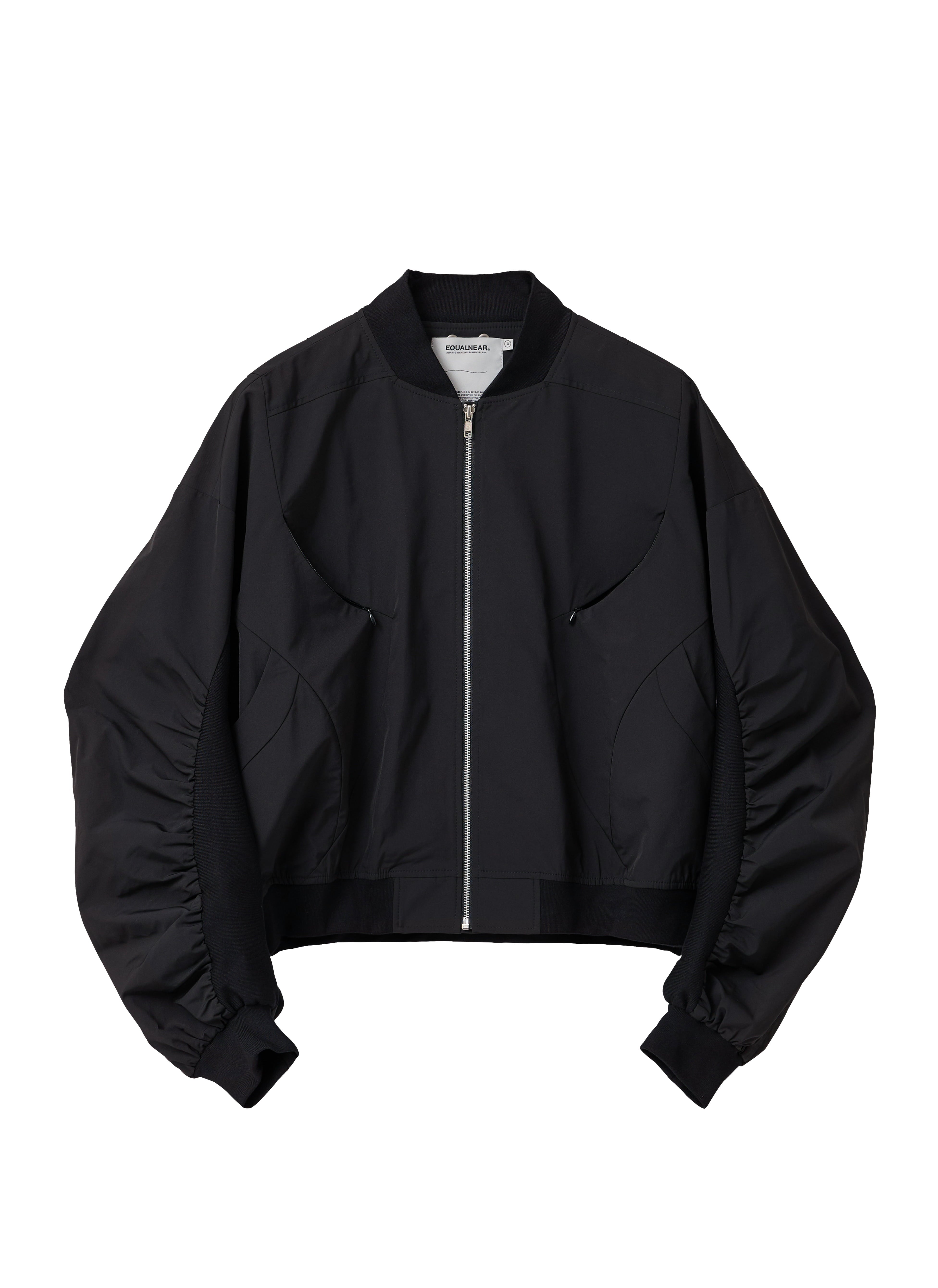 Streamlined Bomber Jacket - Black