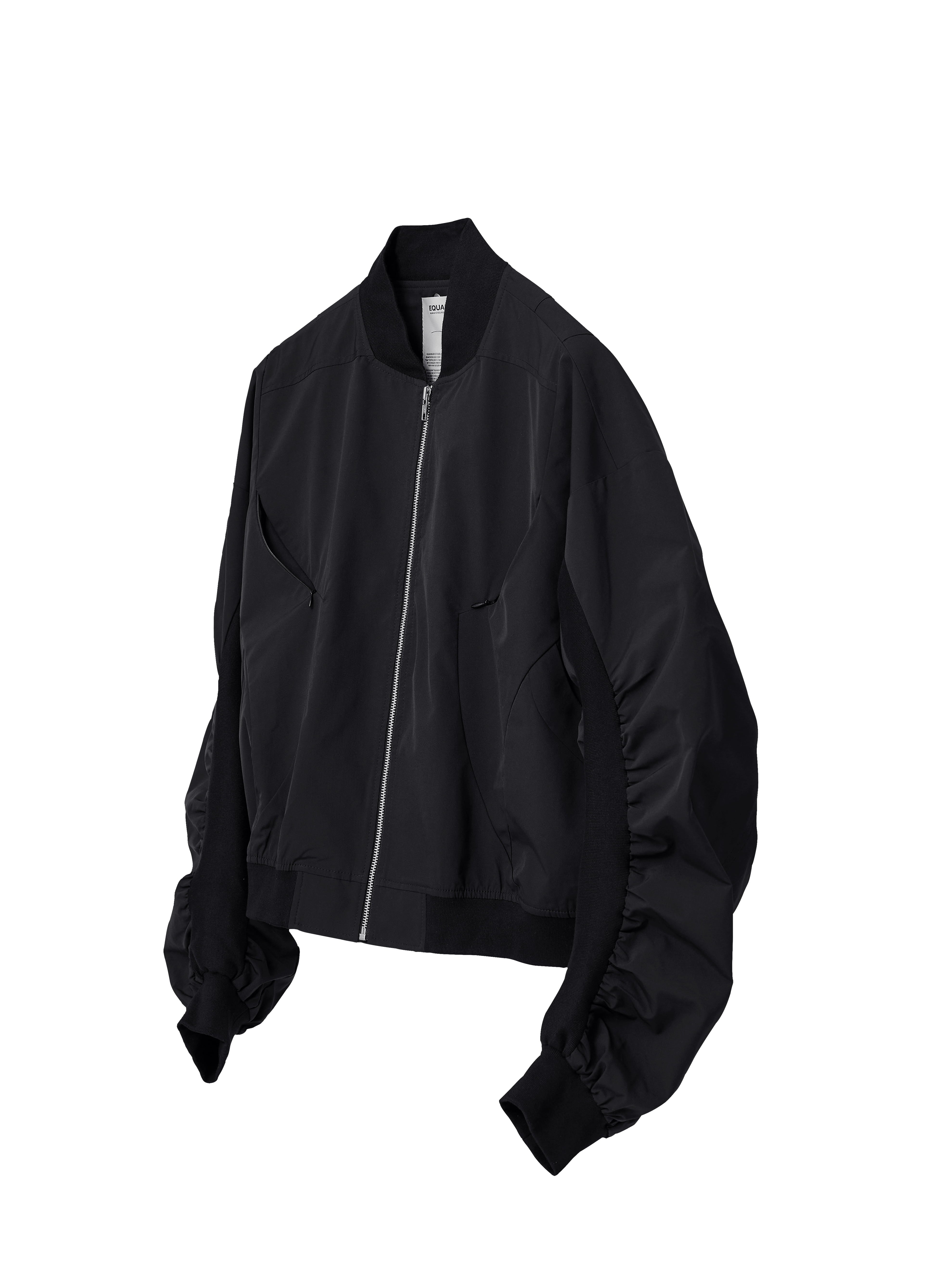 Streamlined Bomber Jacket - Black