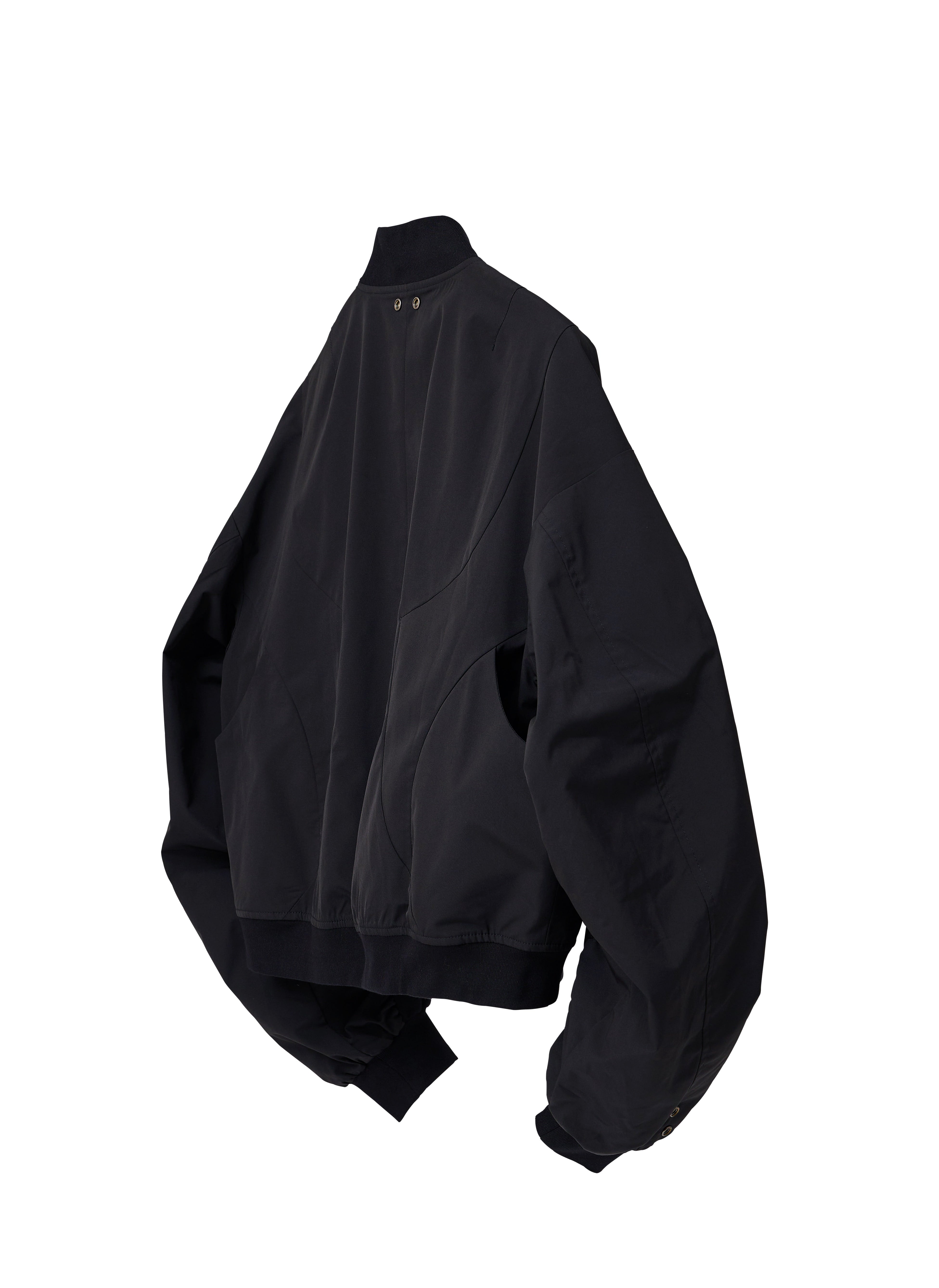 Streamlined Bomber Jacket - Black