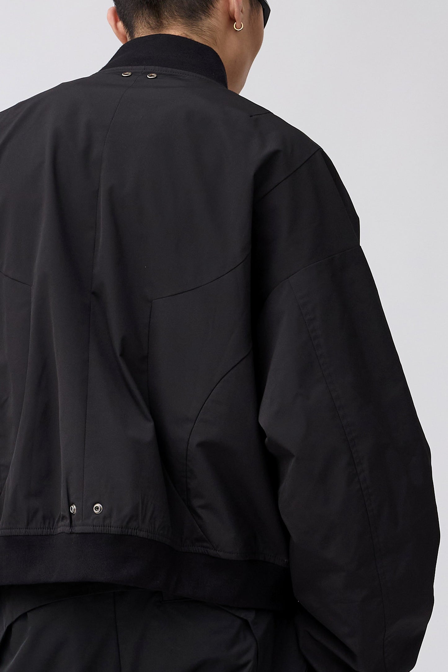 Streamlined Bomber Jacket - Black
