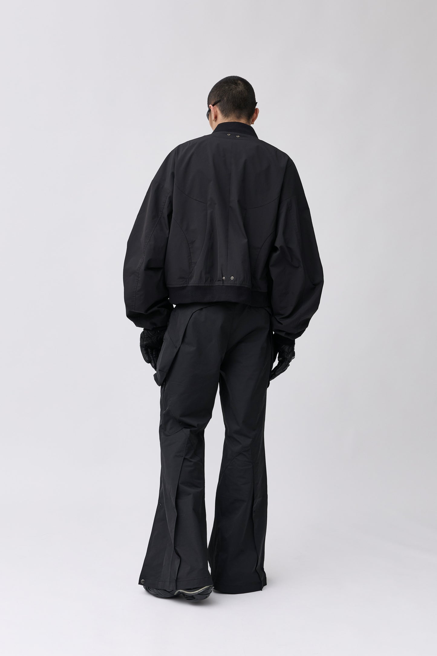 Streamlined Bomber Jacket - Black