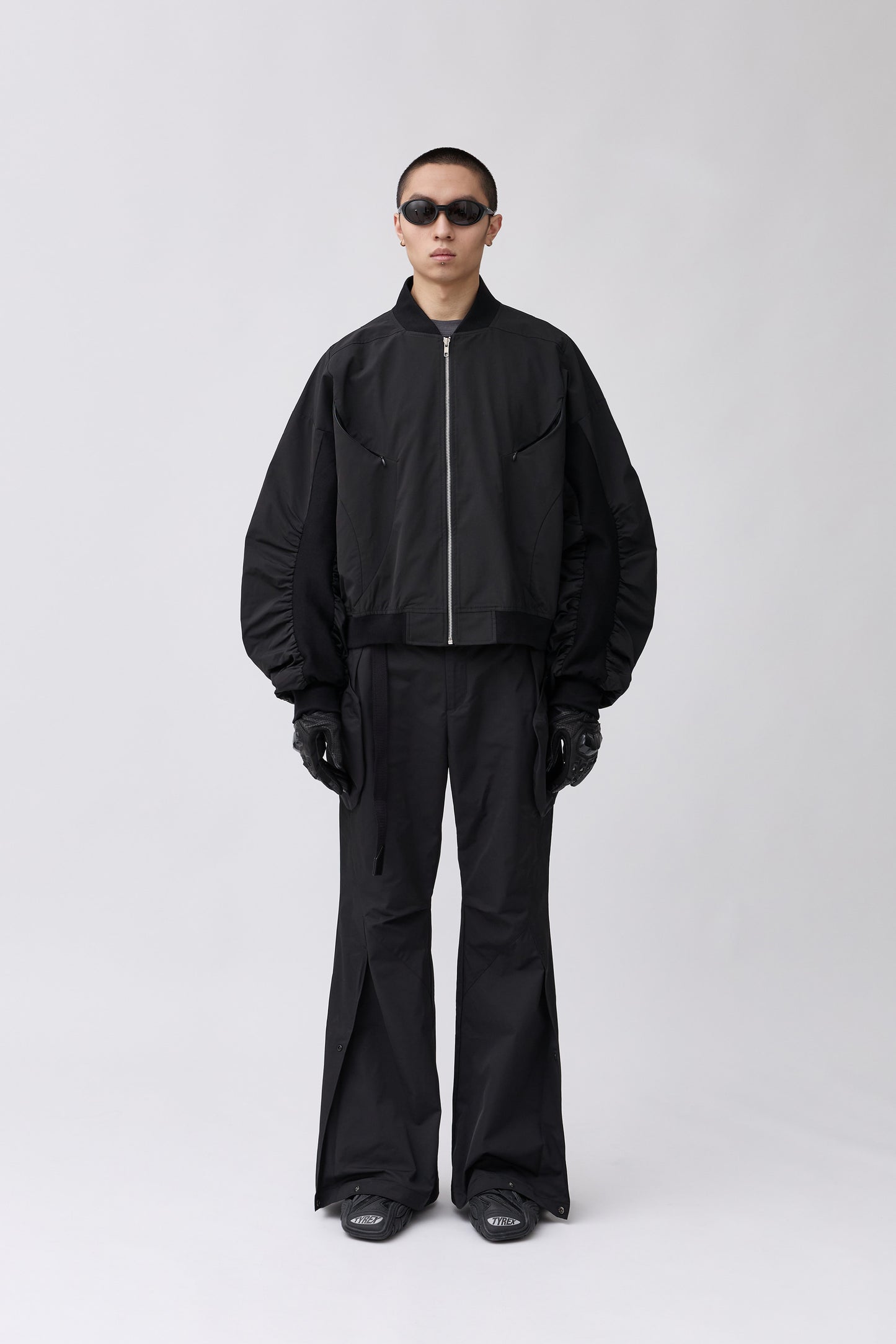 Streamlined Bomber Jacket - Black