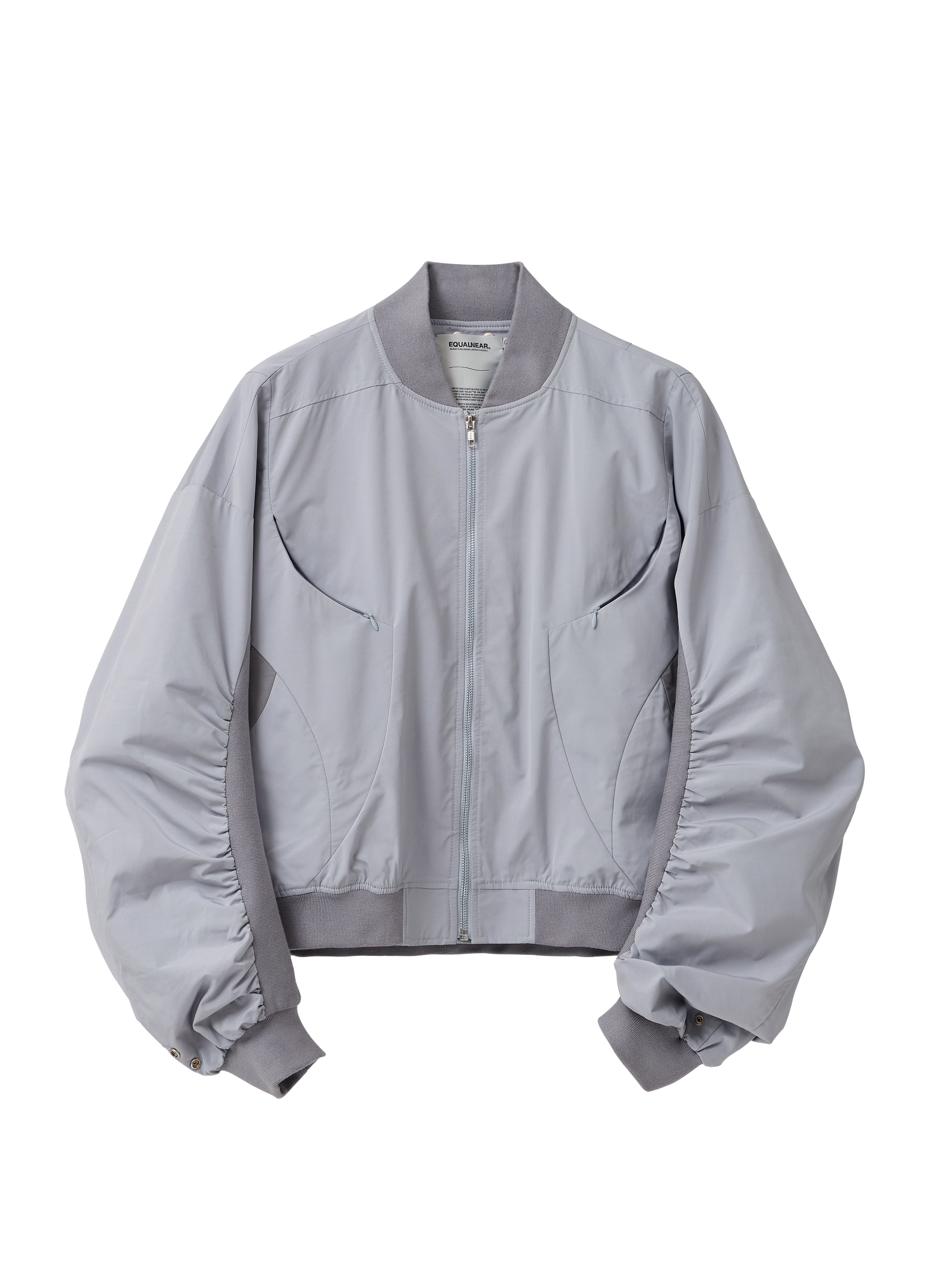 Streamlined Bomber Jacket - Gray