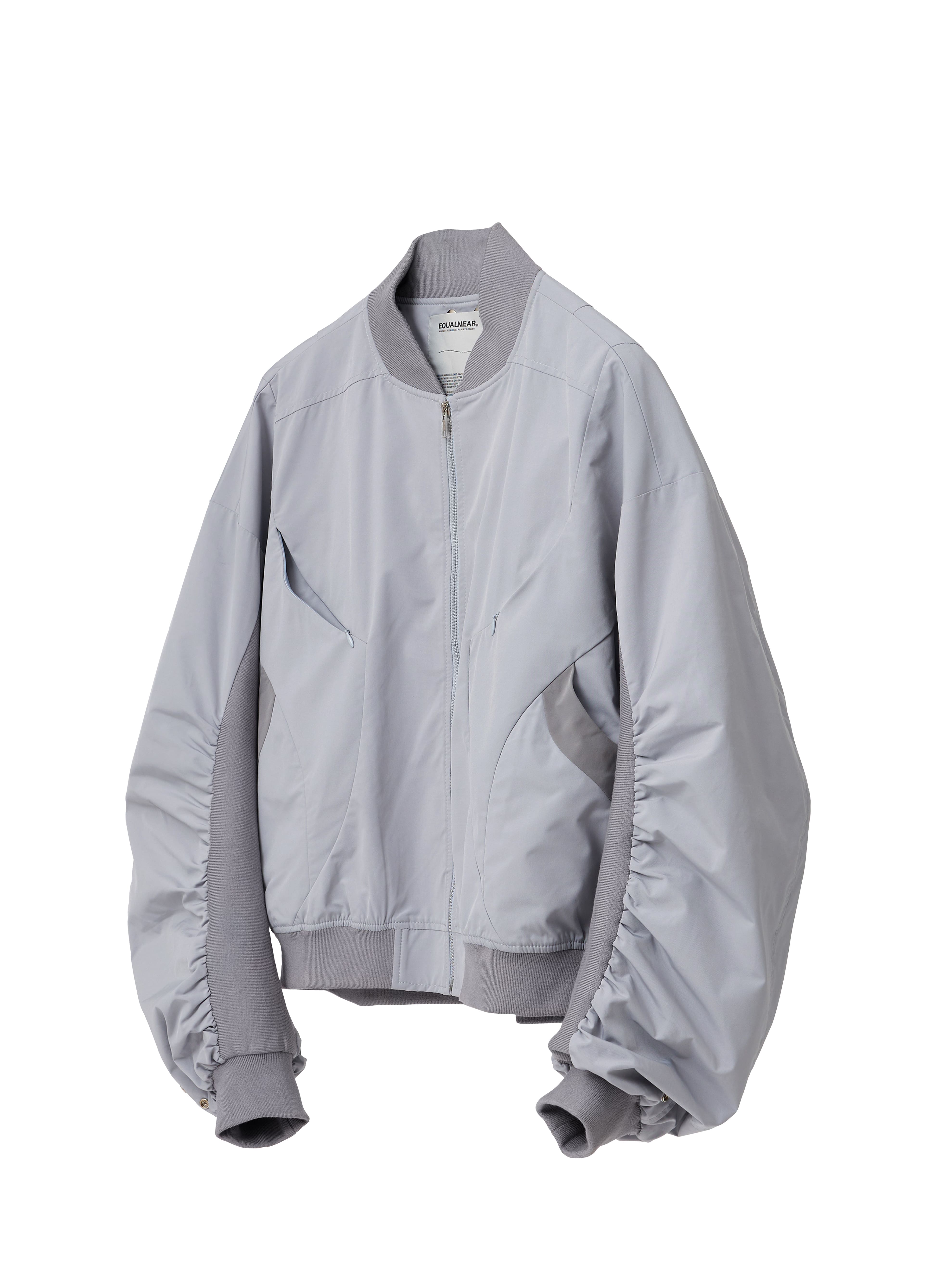 Streamlined Bomber Jacket - Gray