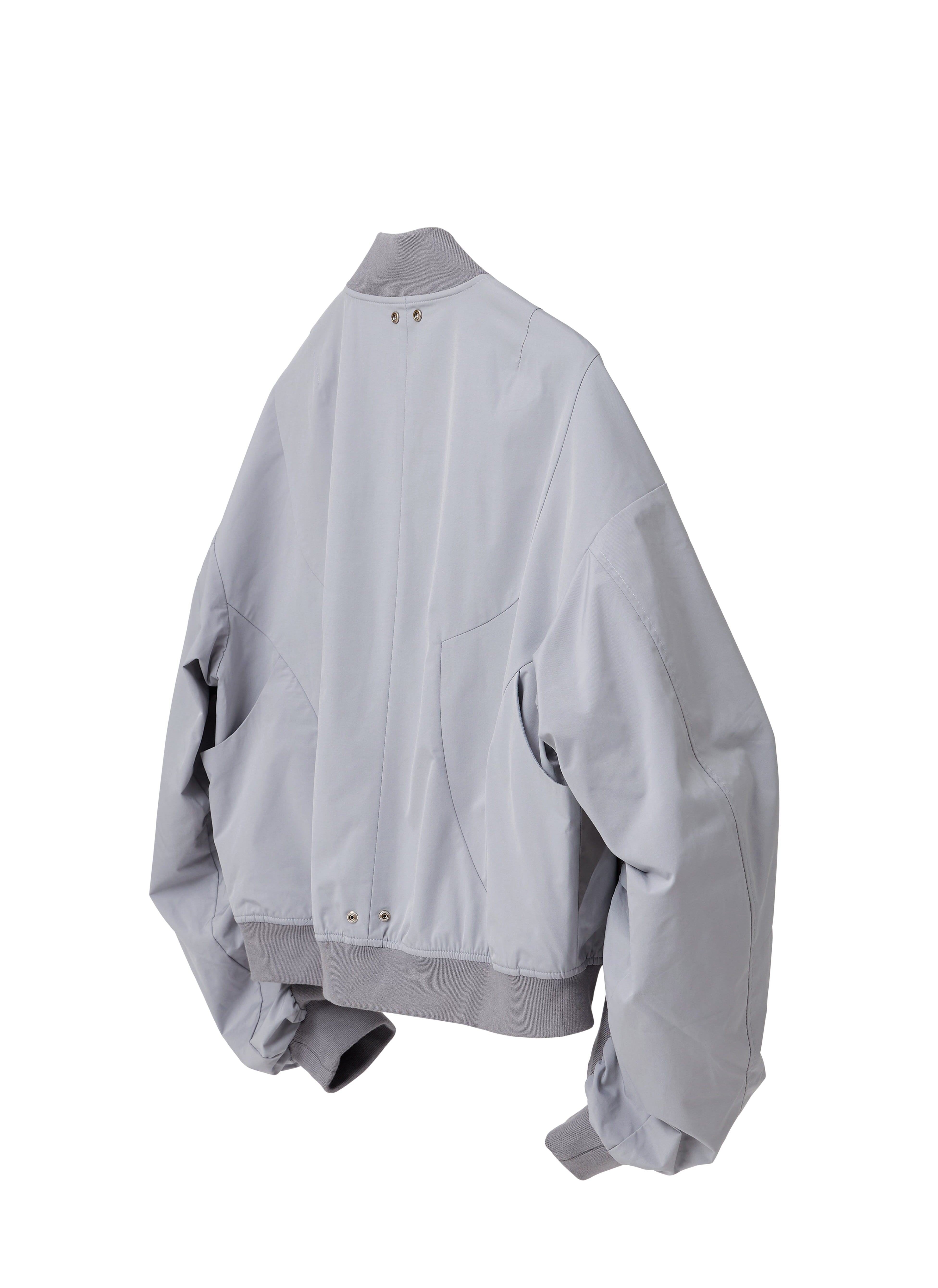 Streamlined Bomber Jacket - Gray
