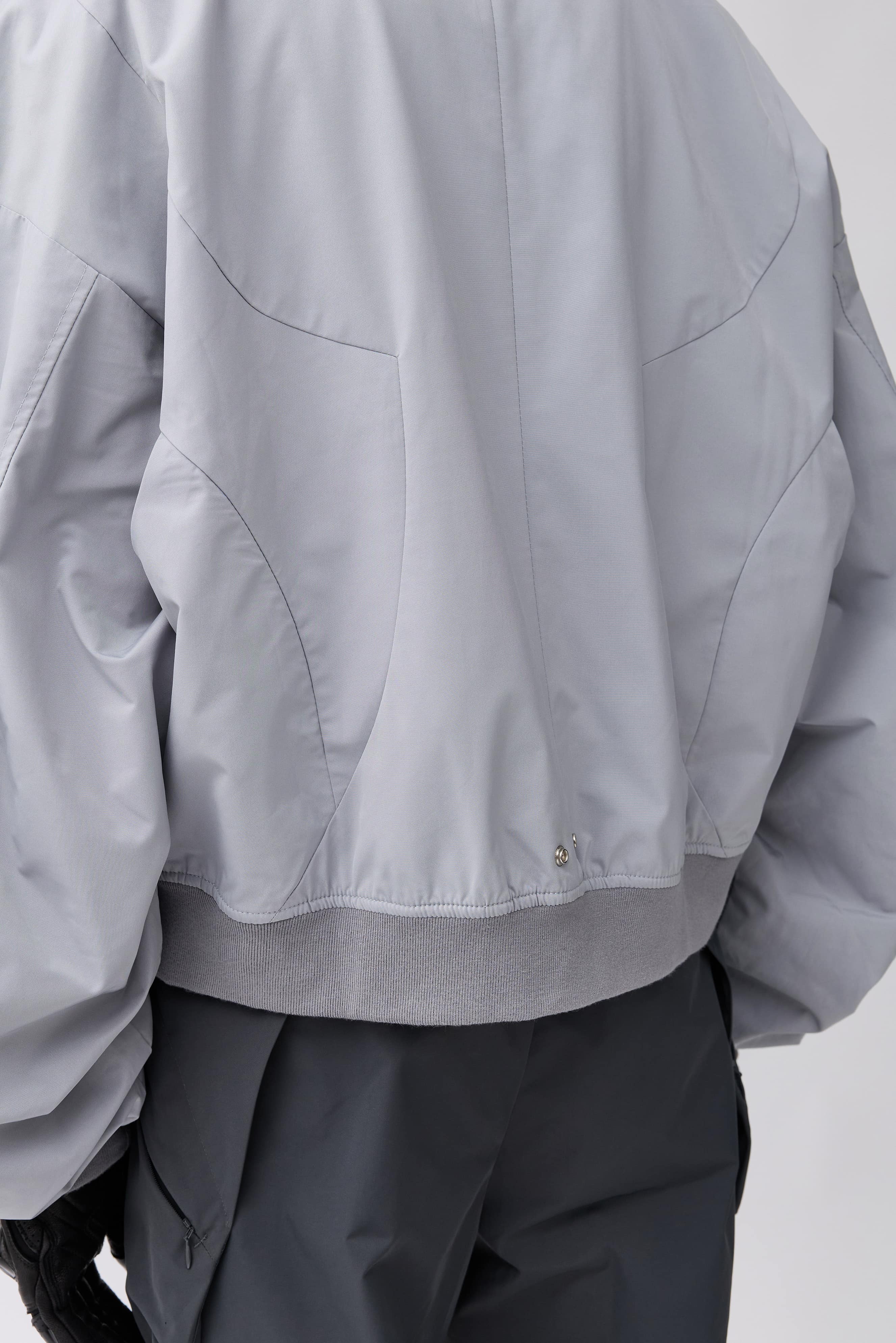 Streamlined Bomber Jacket - Gray