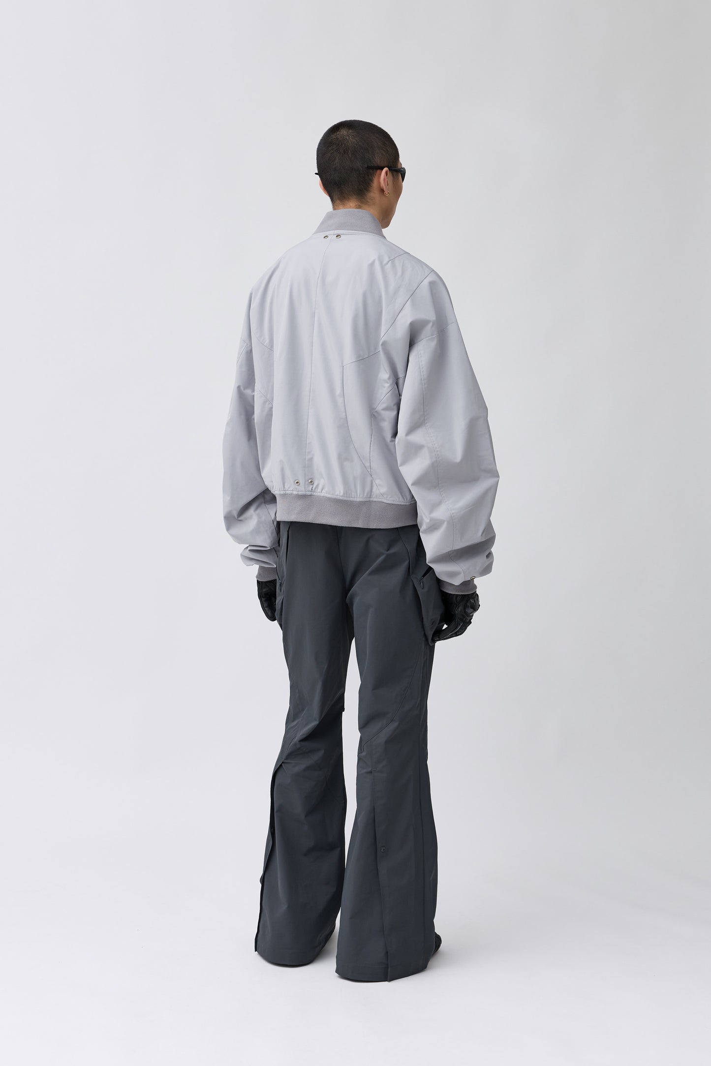 Streamlined Bomber Jacket - Gray