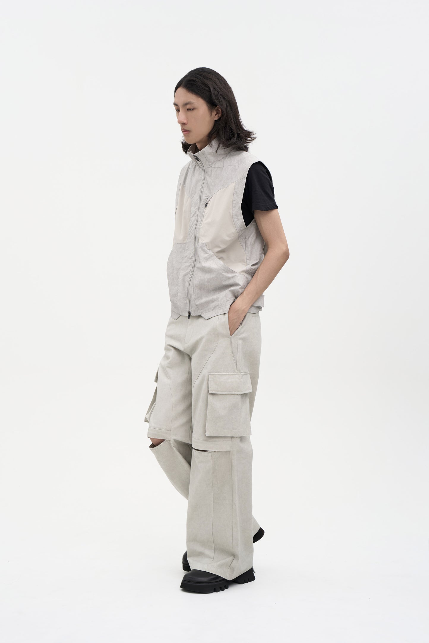 Temple Cargo Pants - Light Gray