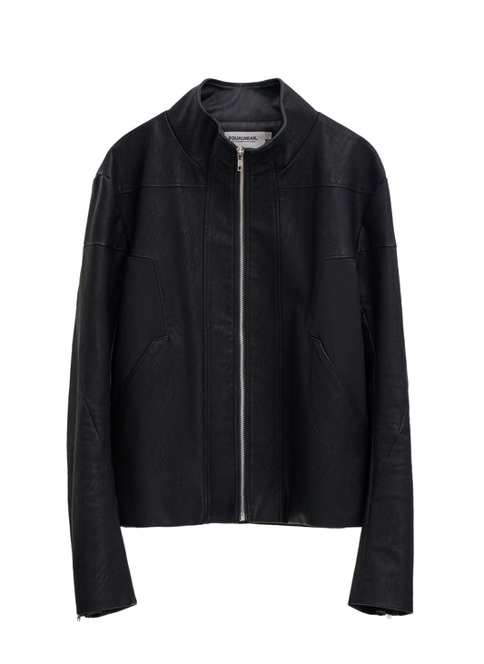 Temple Leather Jacket - Black