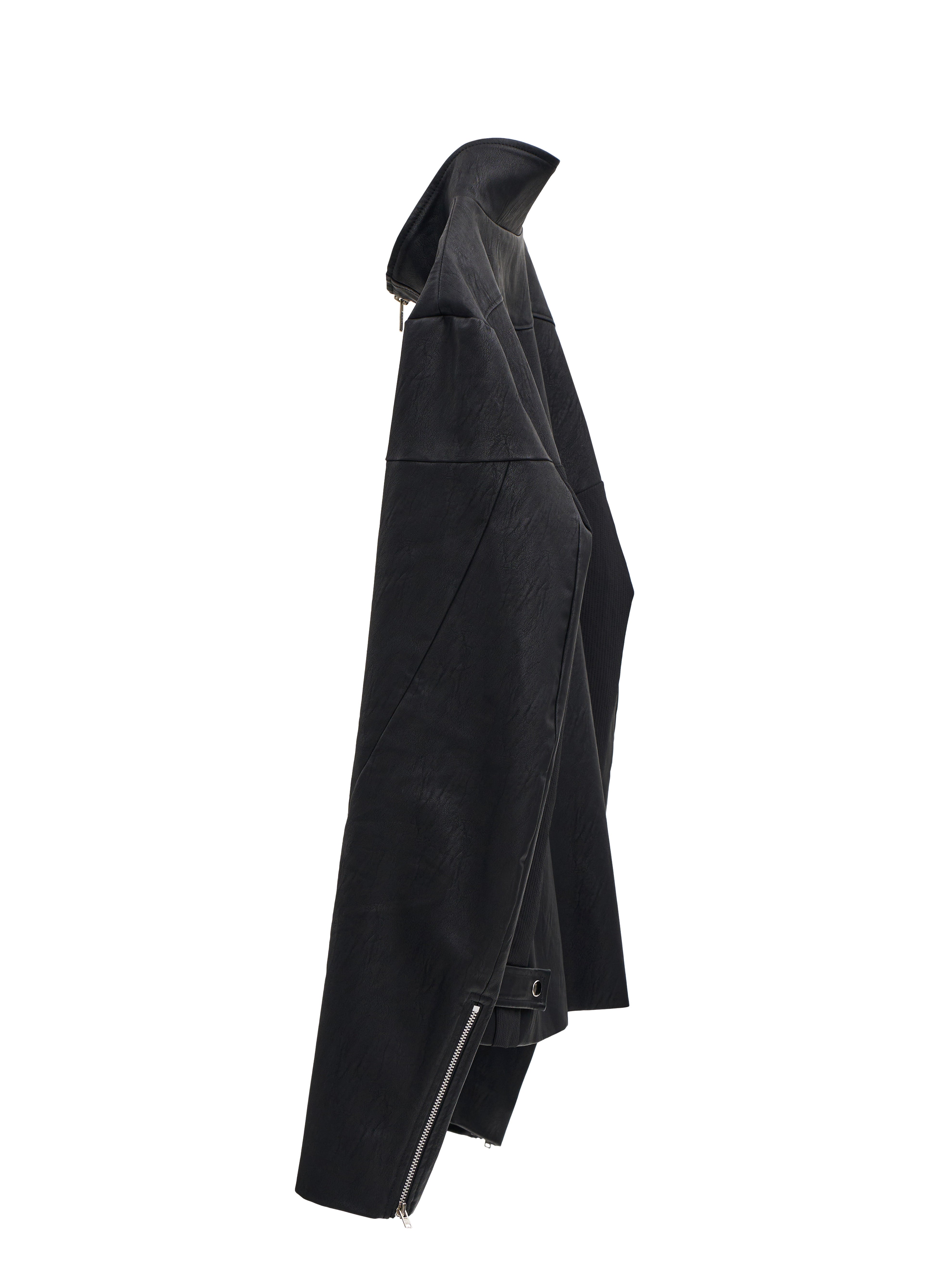 Temple Leather Jacket - Black