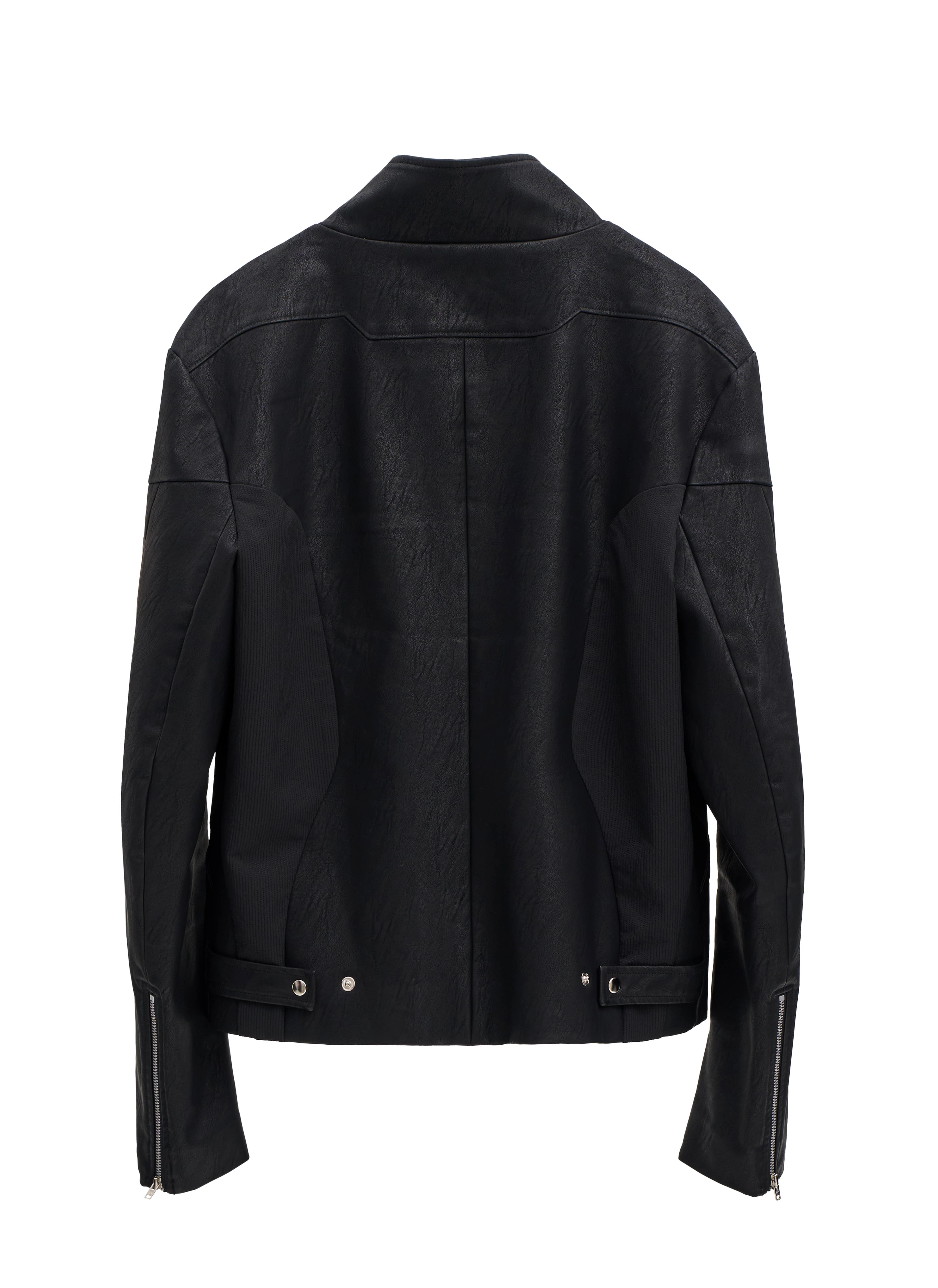 Temple Leather Jacket - Black