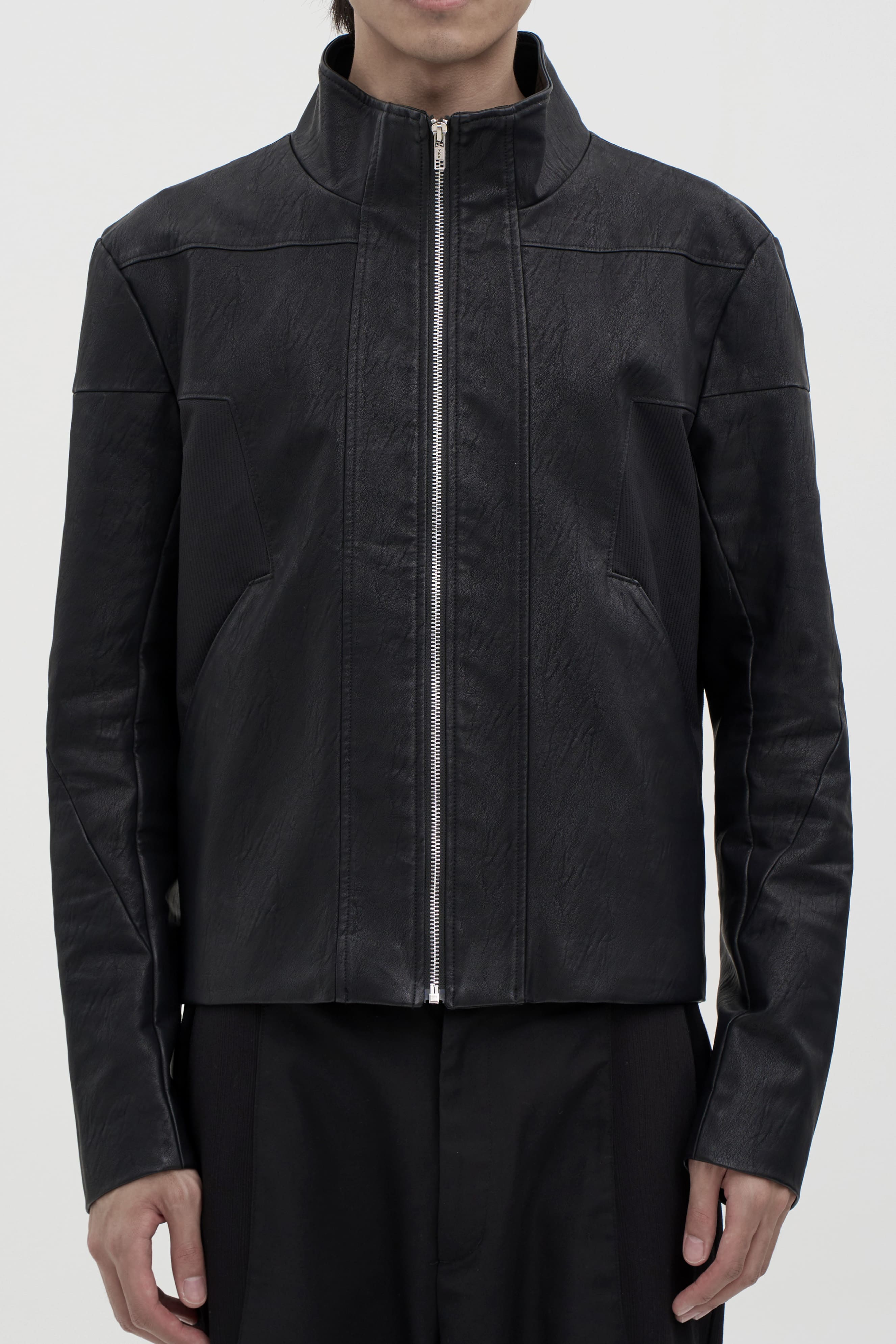 Temple Leather Jacket - Black