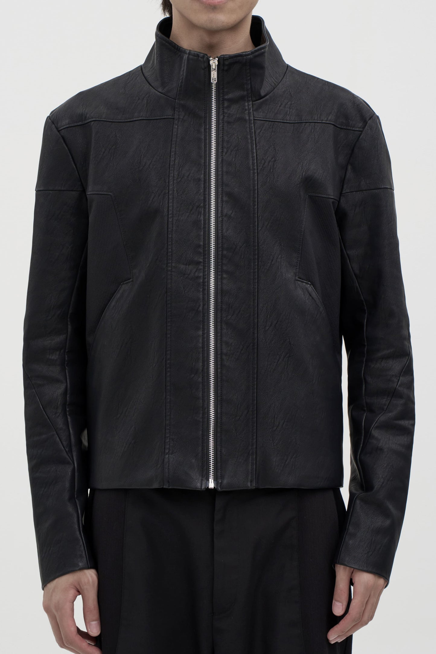 Temple Leather Jacket - Black