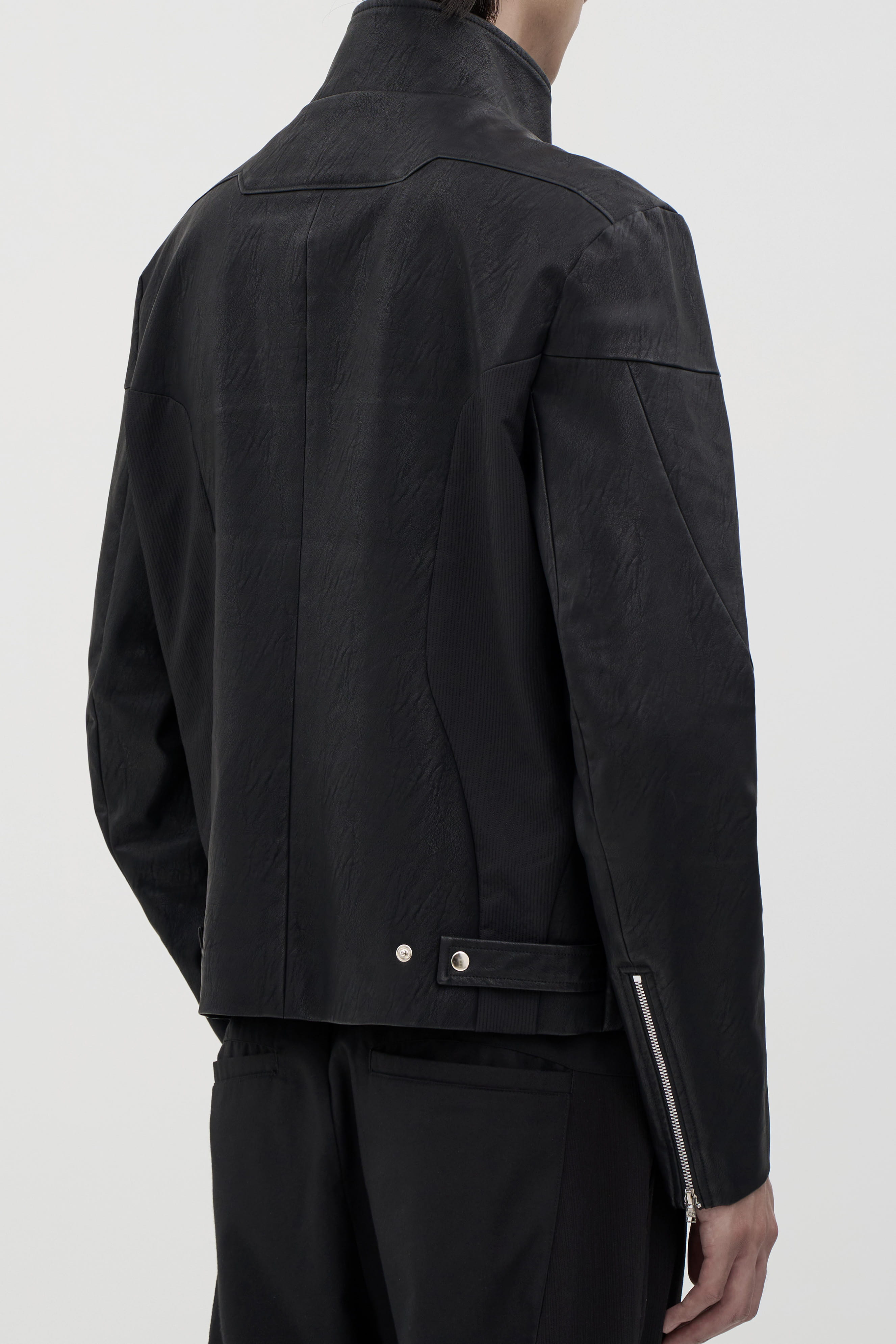 Temple Leather Jacket - Black