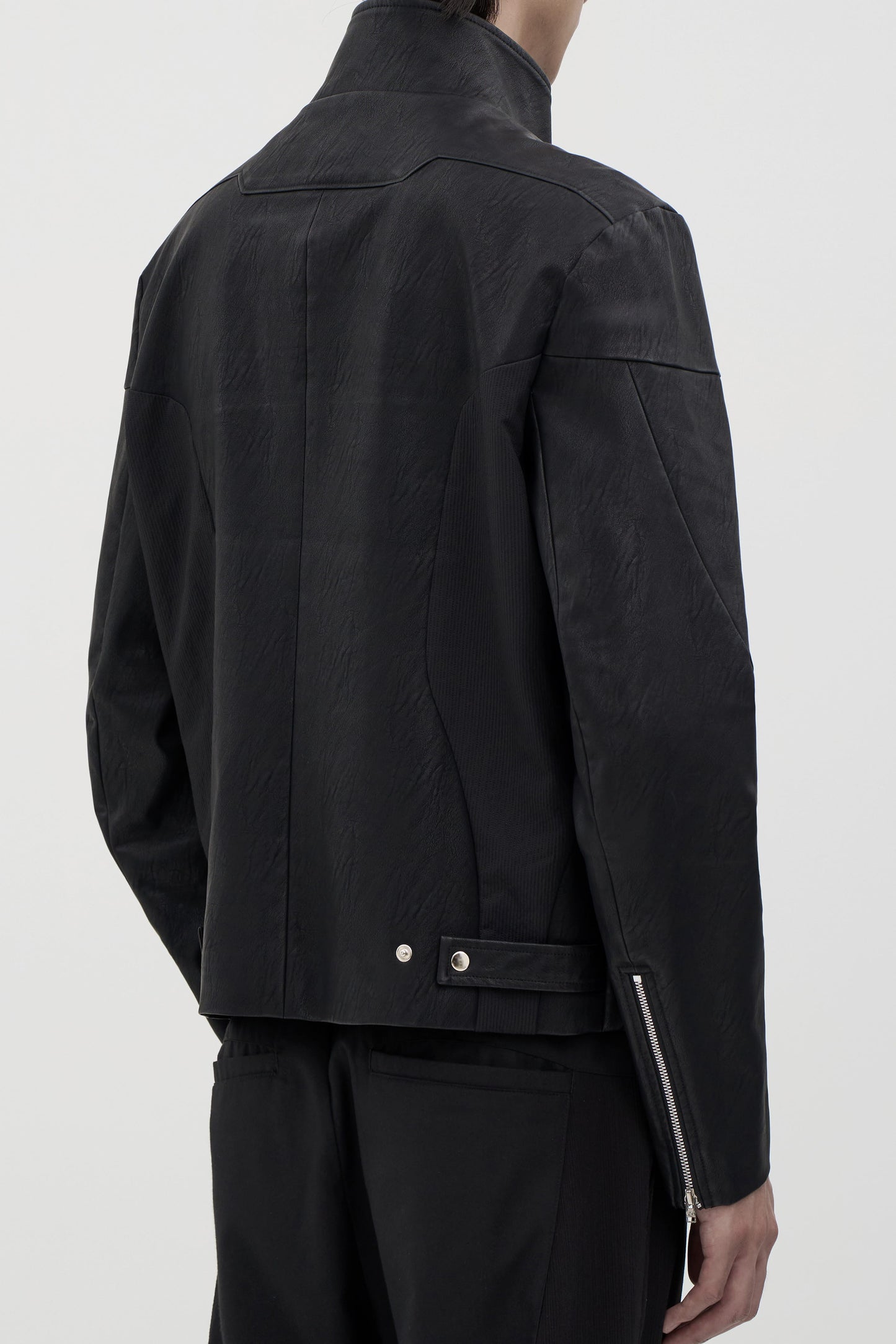 Temple Leather Jacket - Black