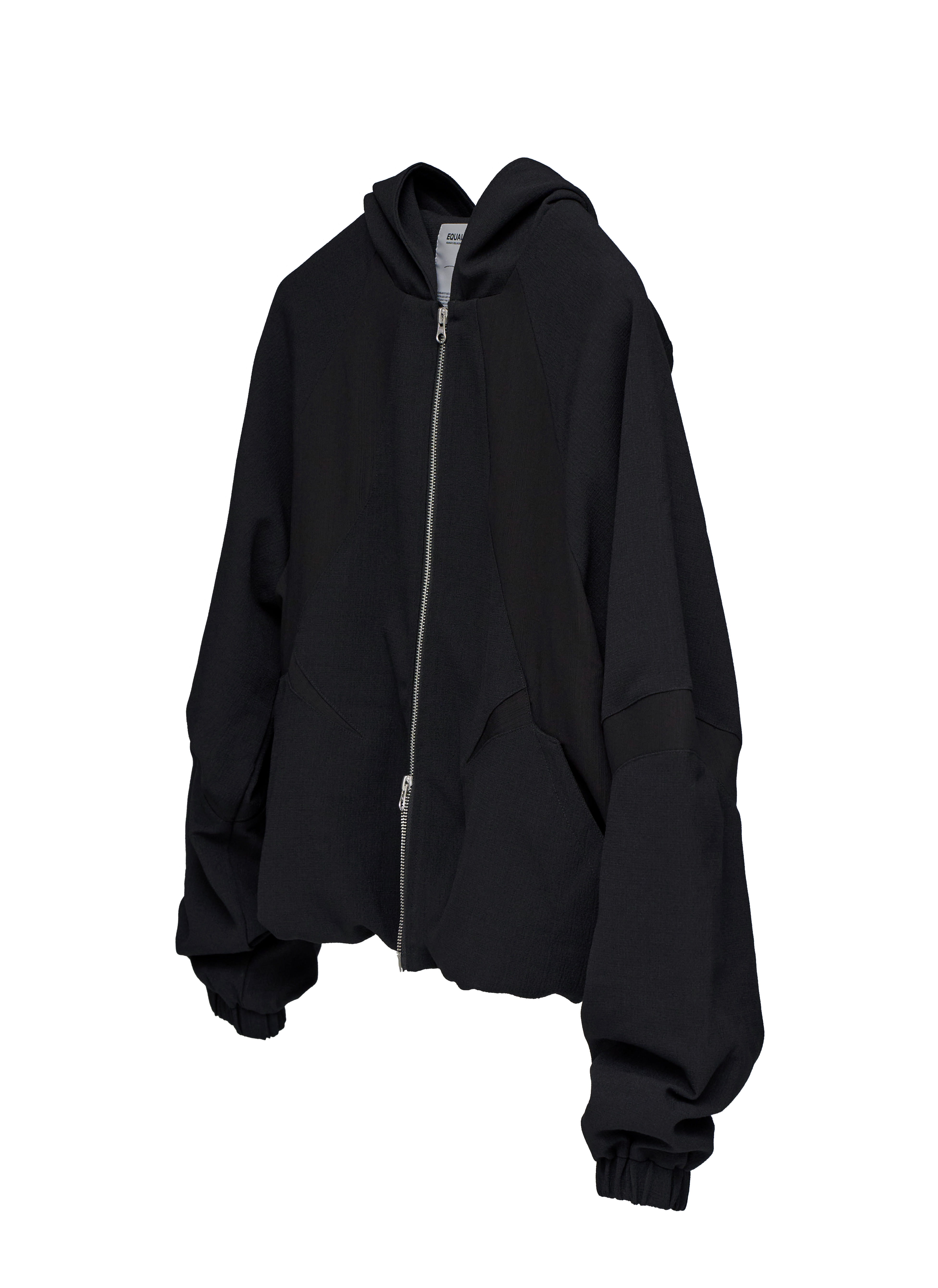 Hermit Zip Hoodie - Black