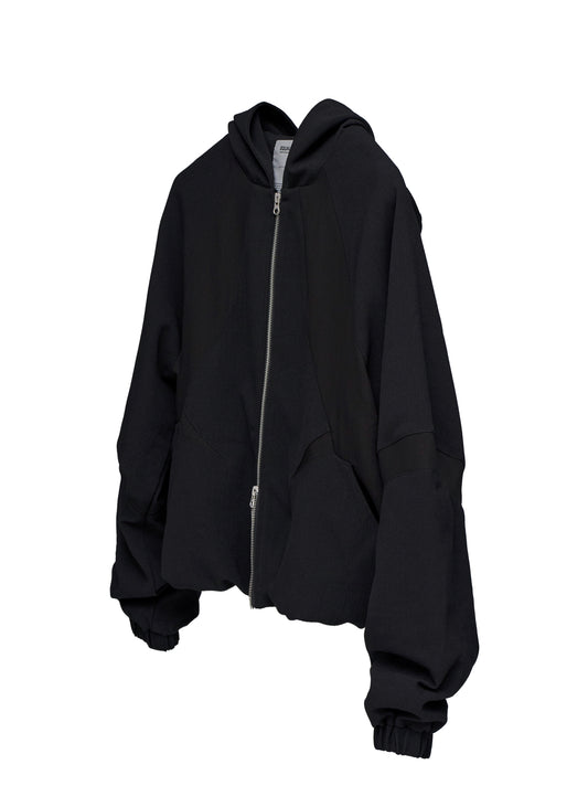 Hermit Zip Hoodie - Black