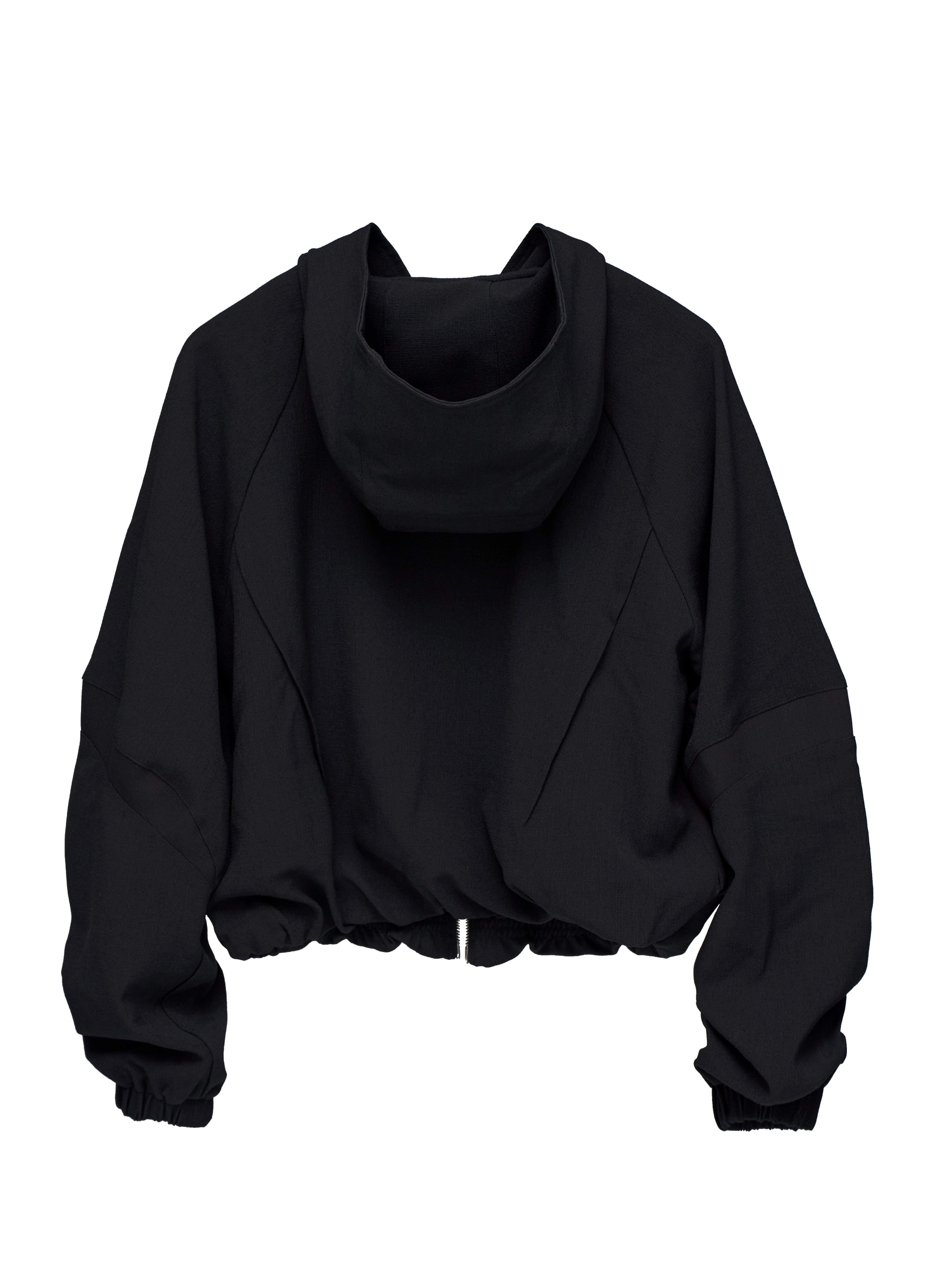 Hermit Zip Hoodie - Black