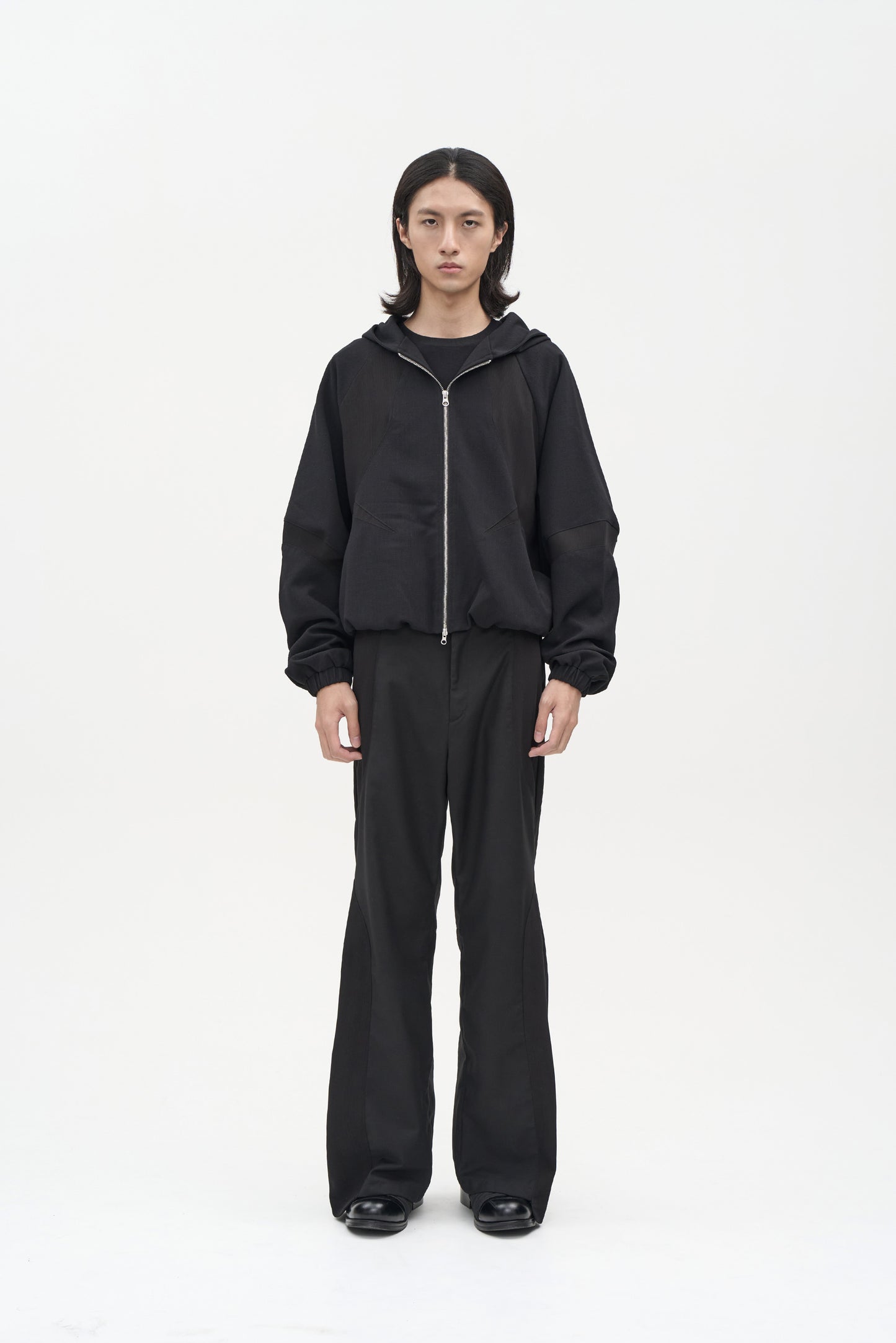 Hermit Zip Hoodie - Black