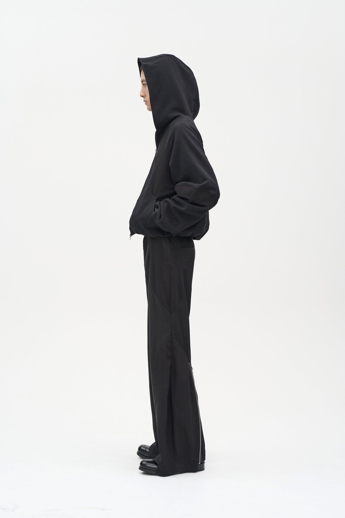 Hermit Zip Hoodie - Black
