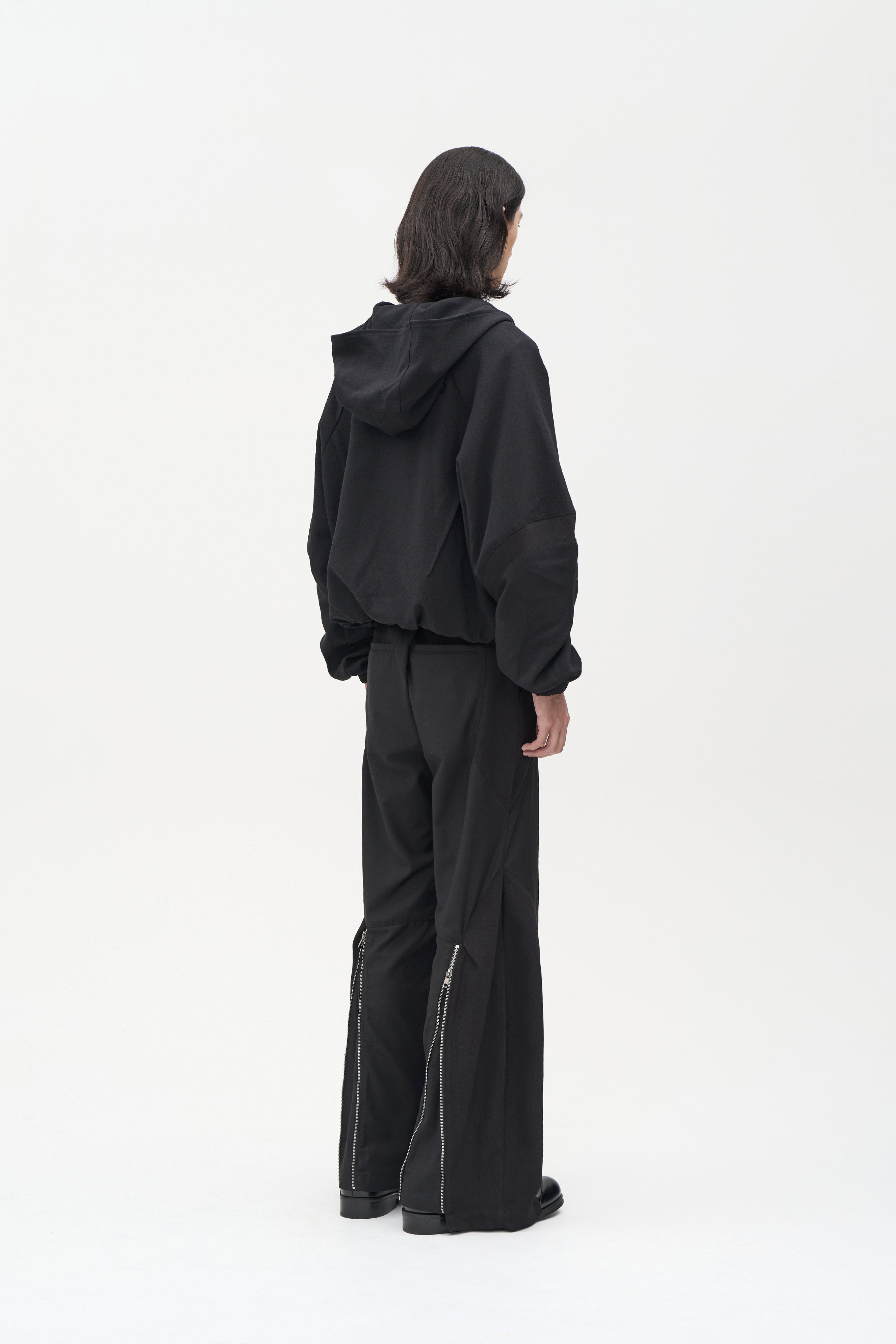 Hermit Zip Hoodie - Black