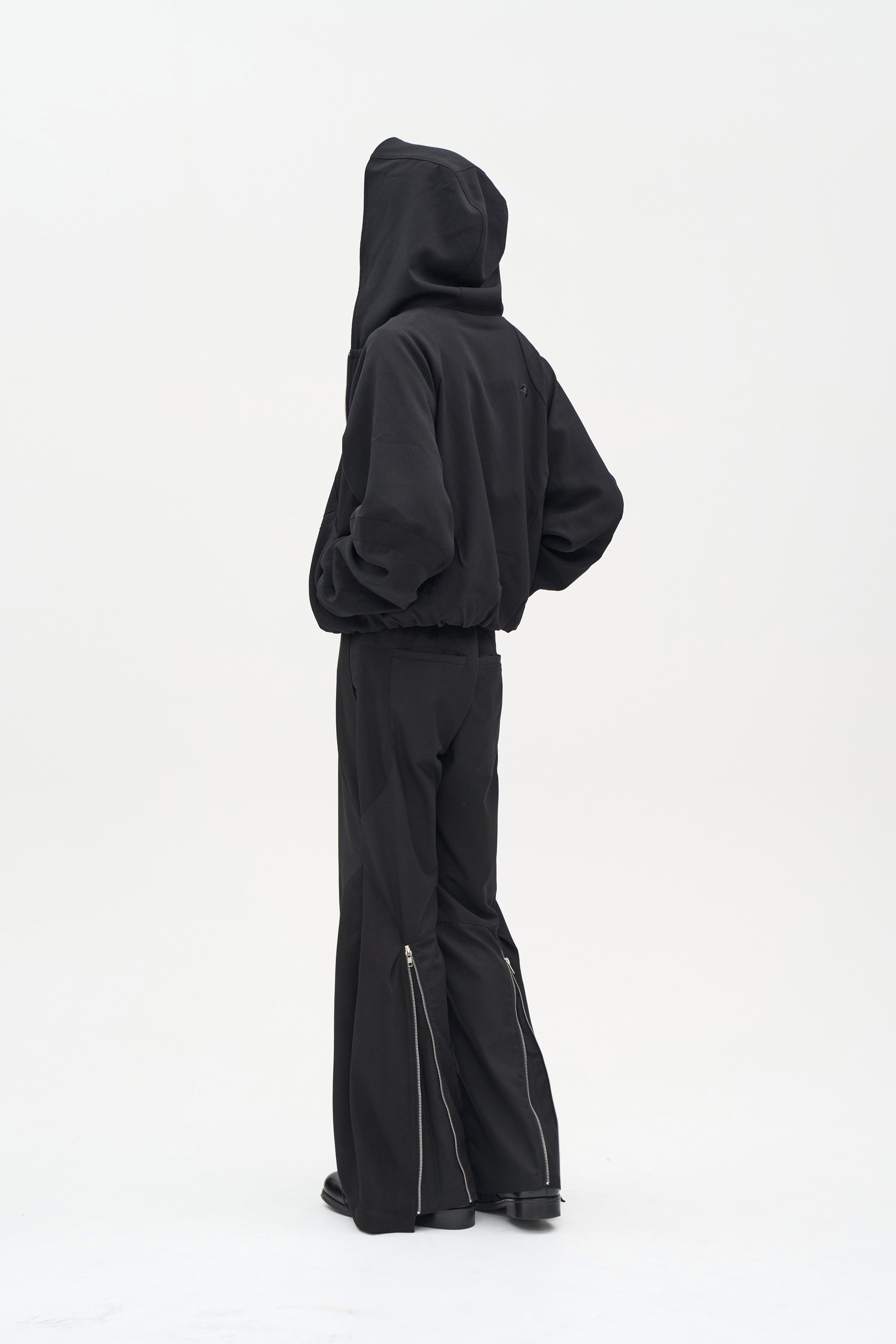 Hermit Zip Hoodie - Black
